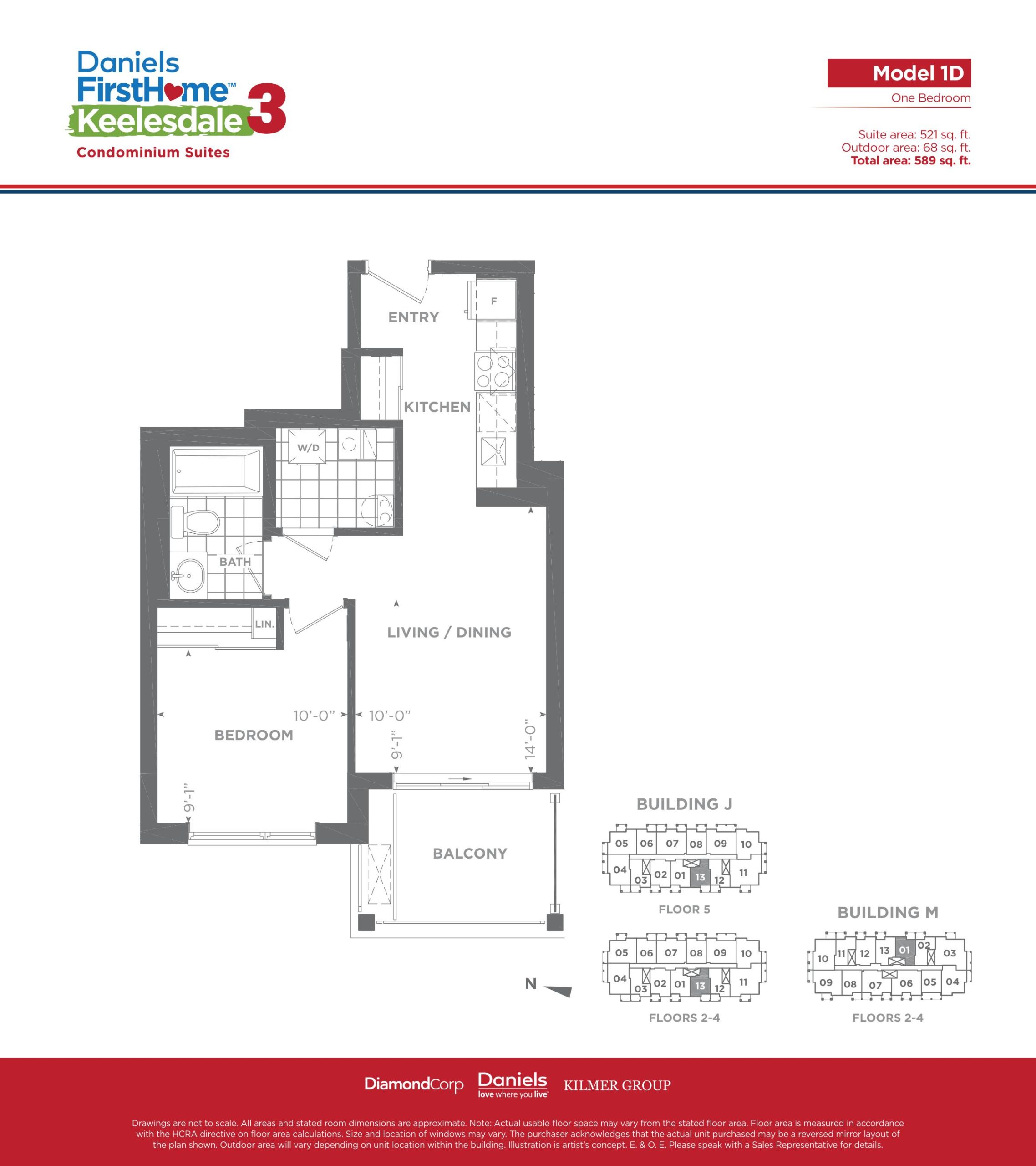 Model 1D floor plan