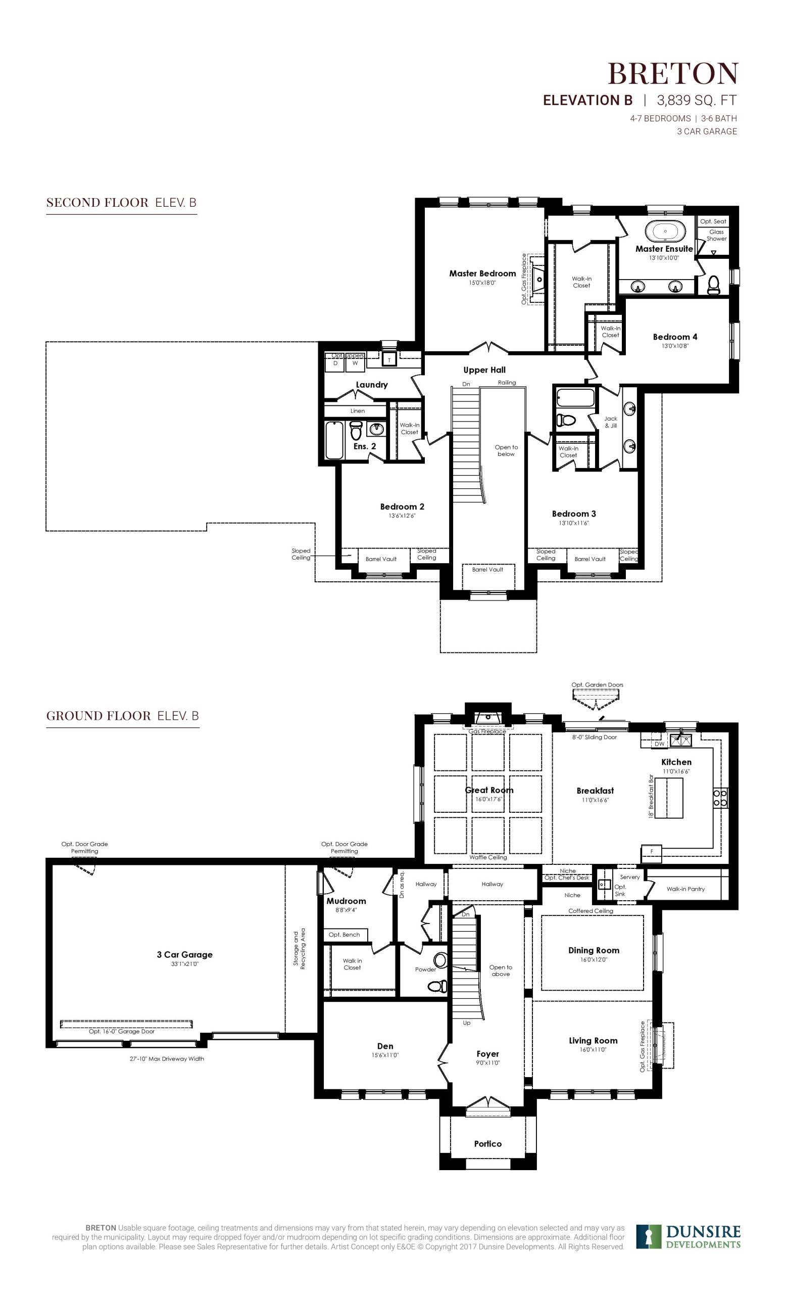 Breton Elevation B (1/3) floor plan