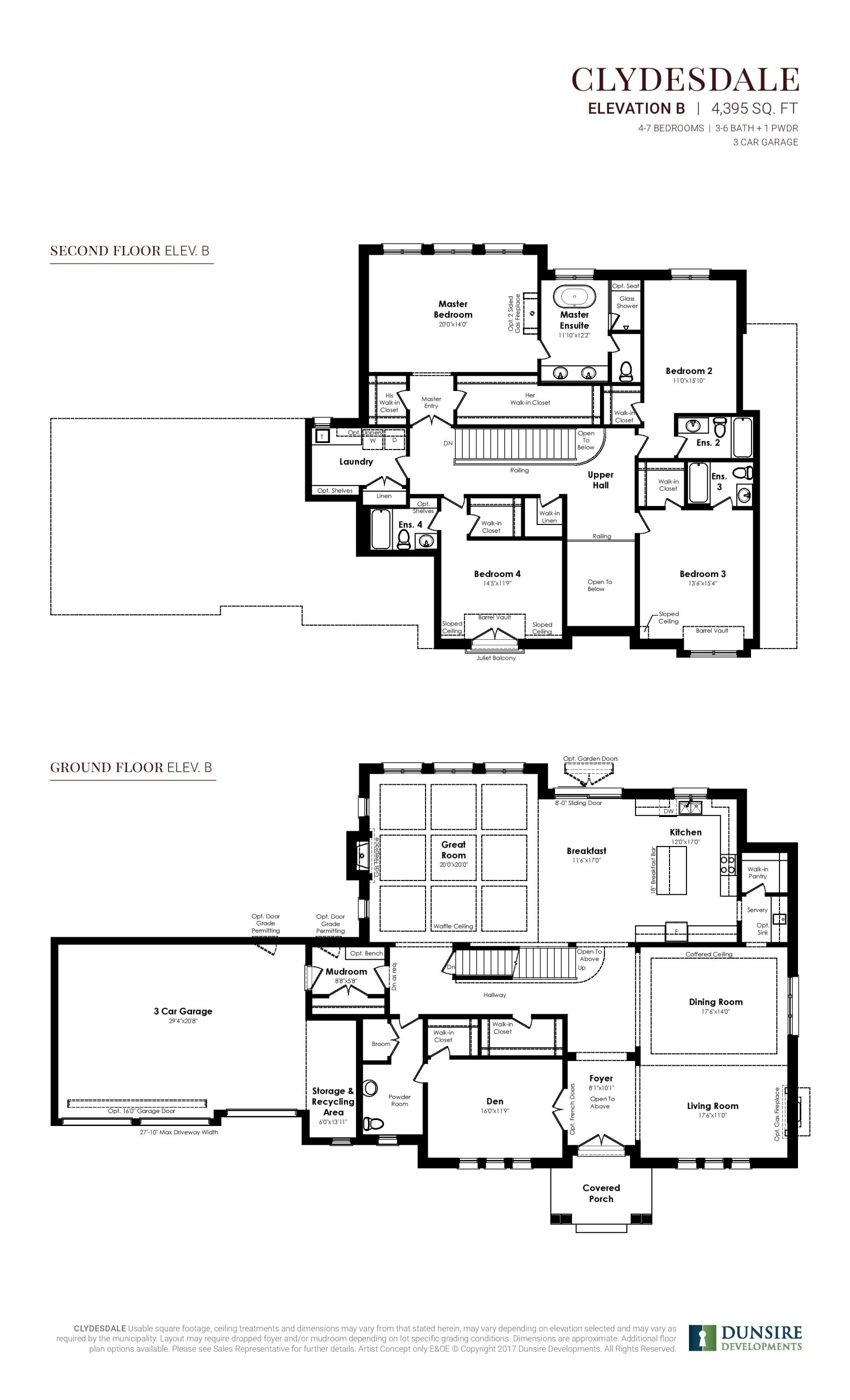 Clydesdale Elevation B (1/3) floor plan