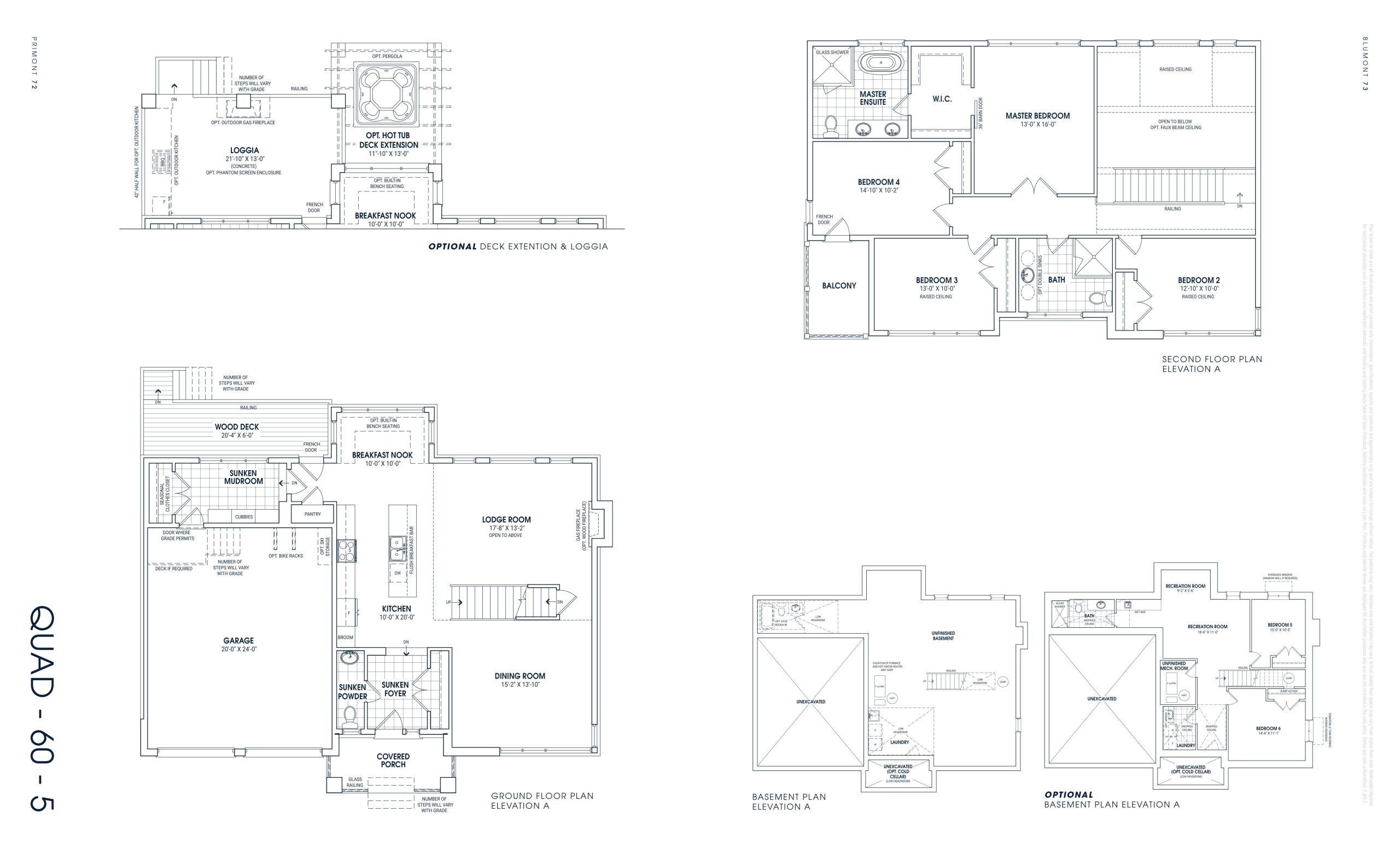 Quad floor plan