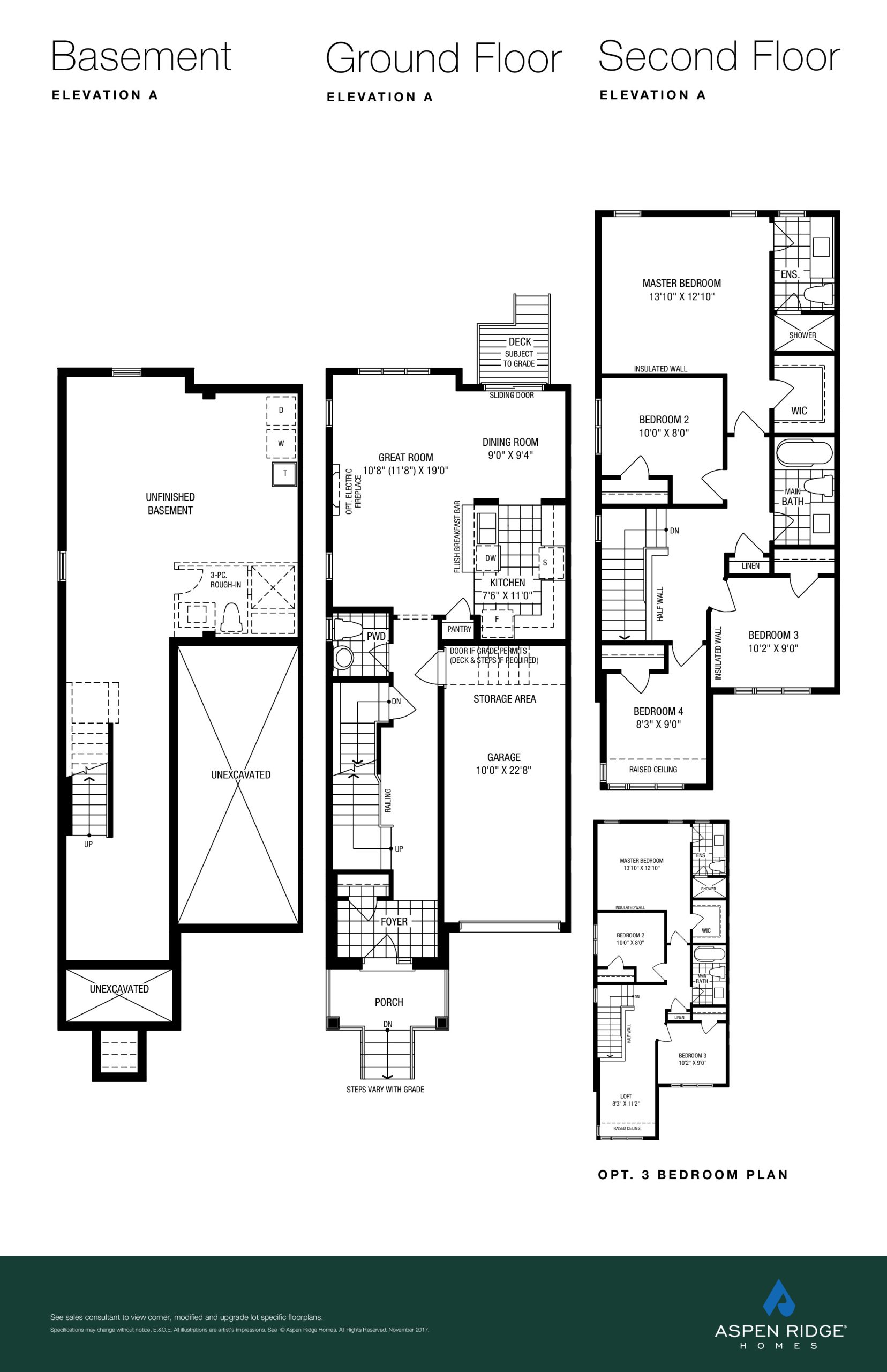 TH-3 End floor plan