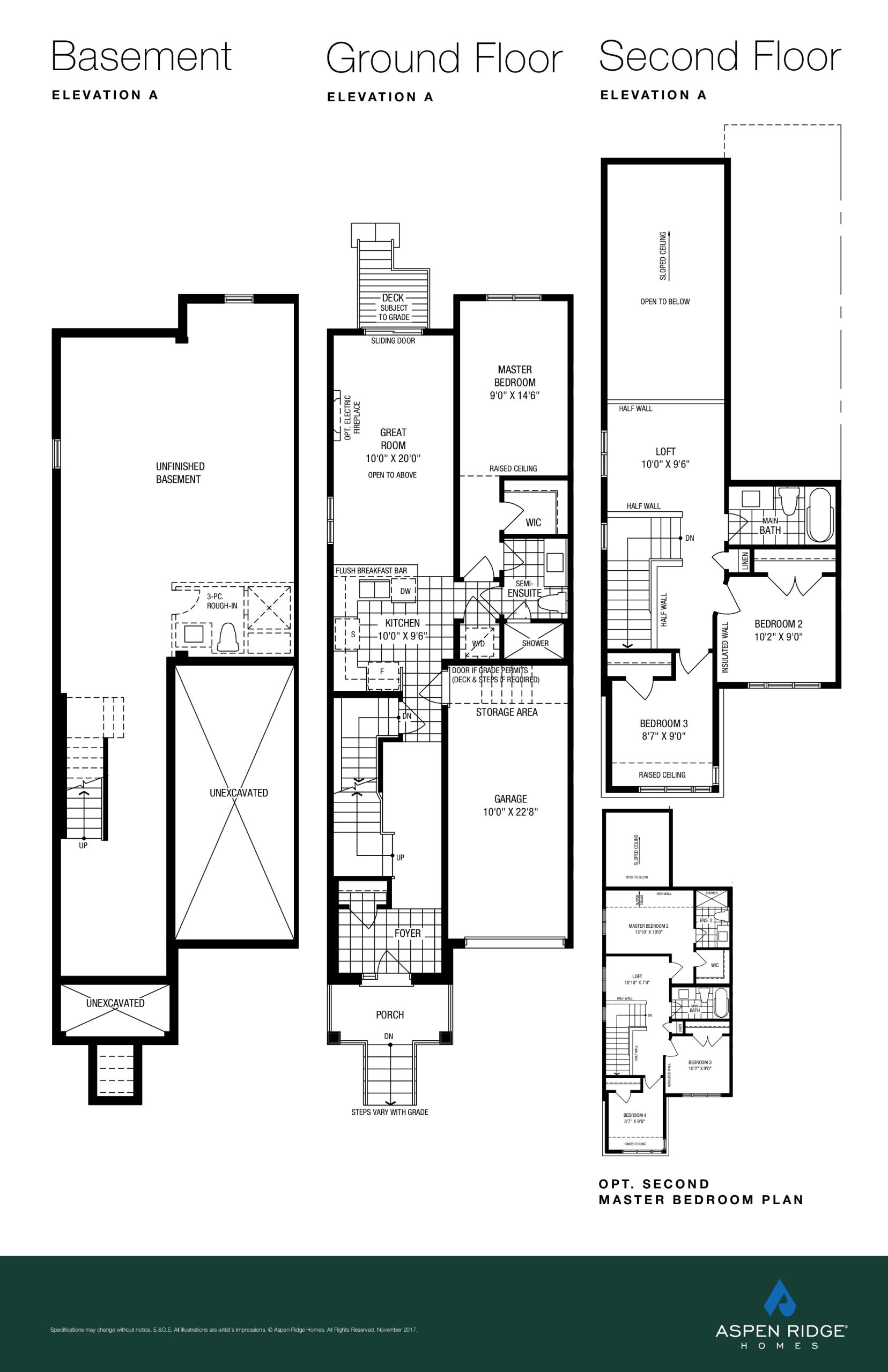 TH-4 End floor plan