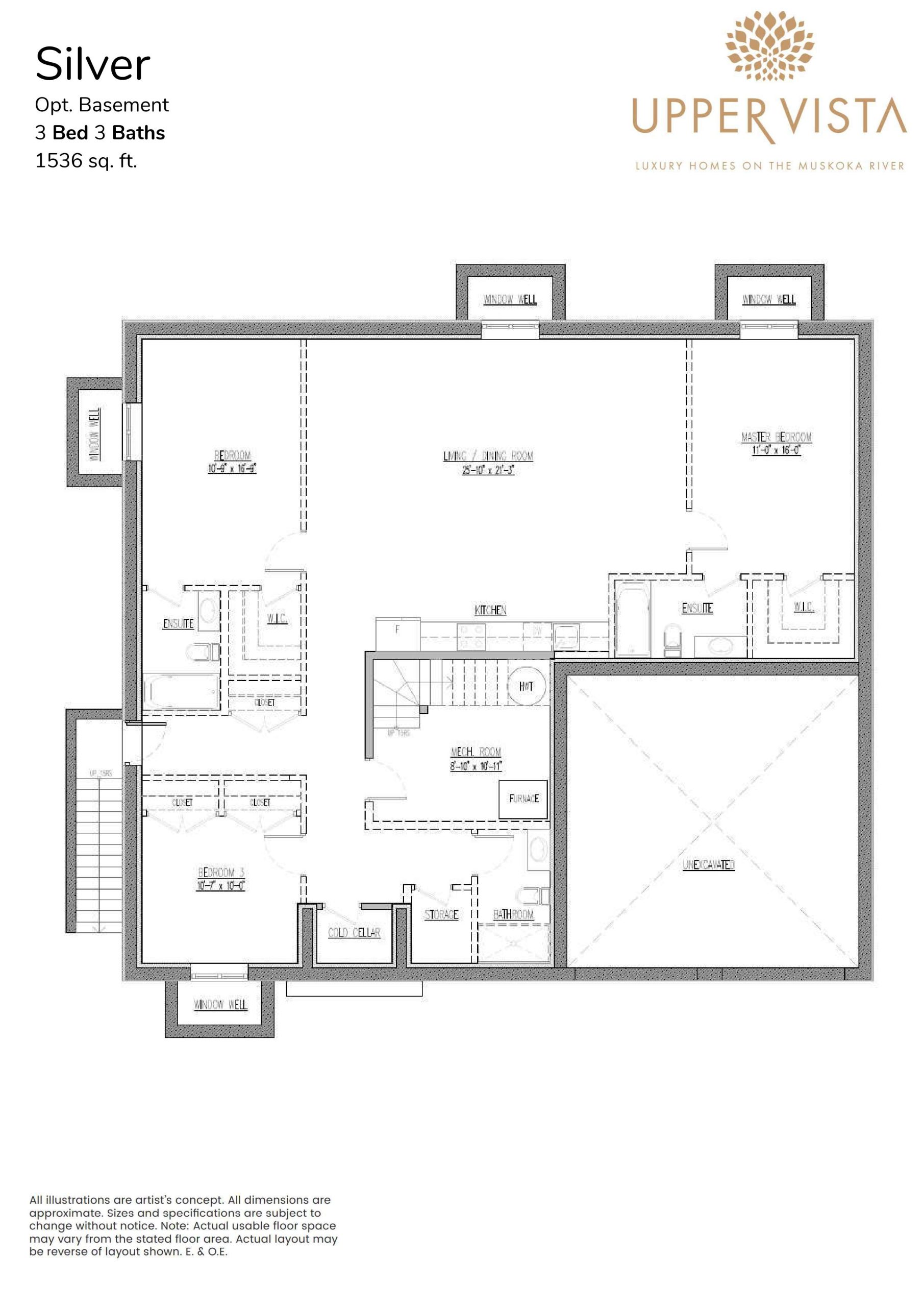 Silver - Optional Basement floor plan