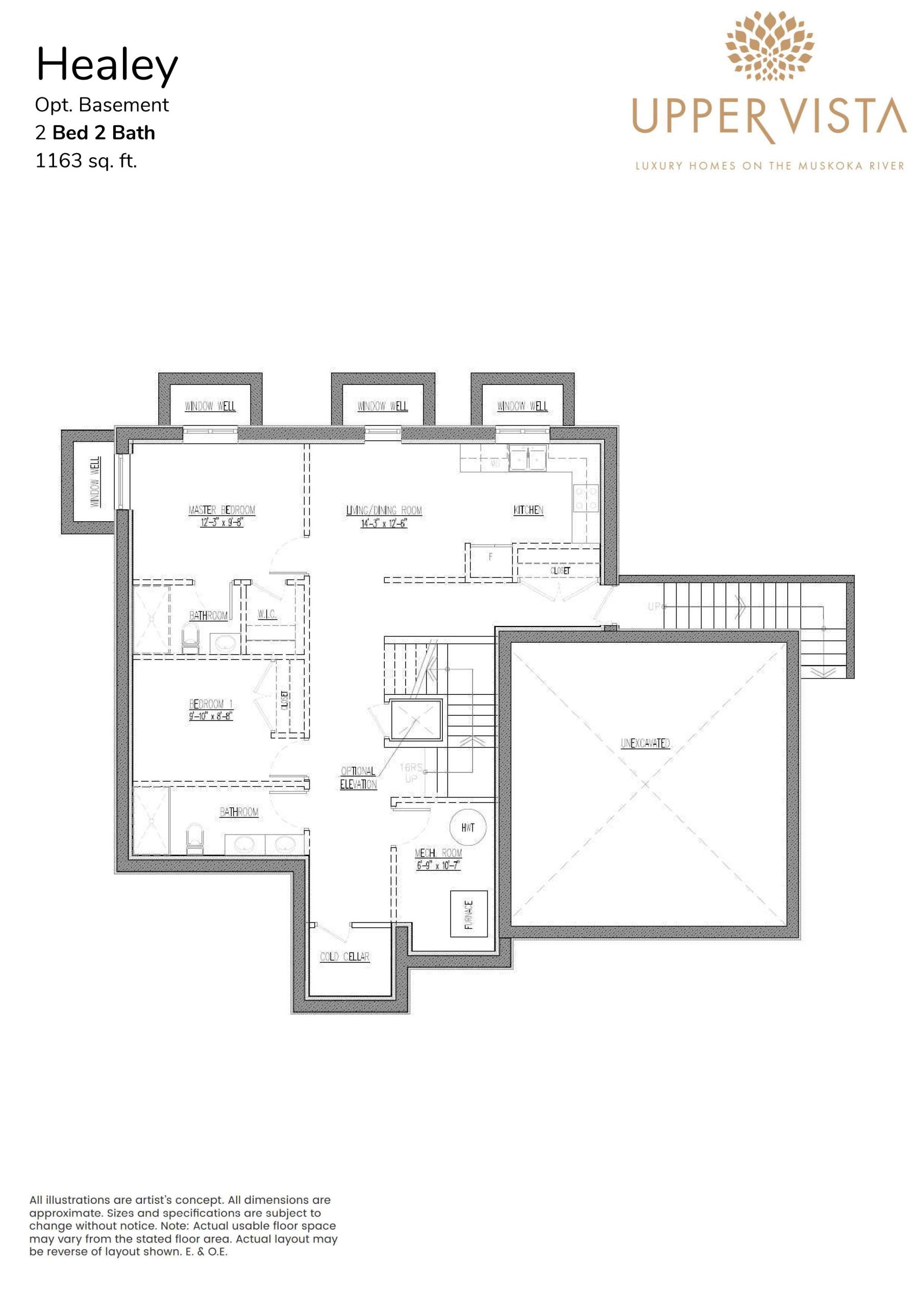 Healey - Optional Basement floor plan