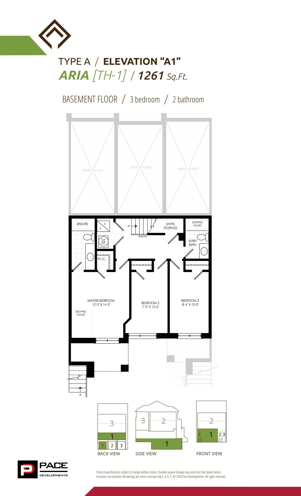 Aria - Elevation A1 (1/2) floor plan