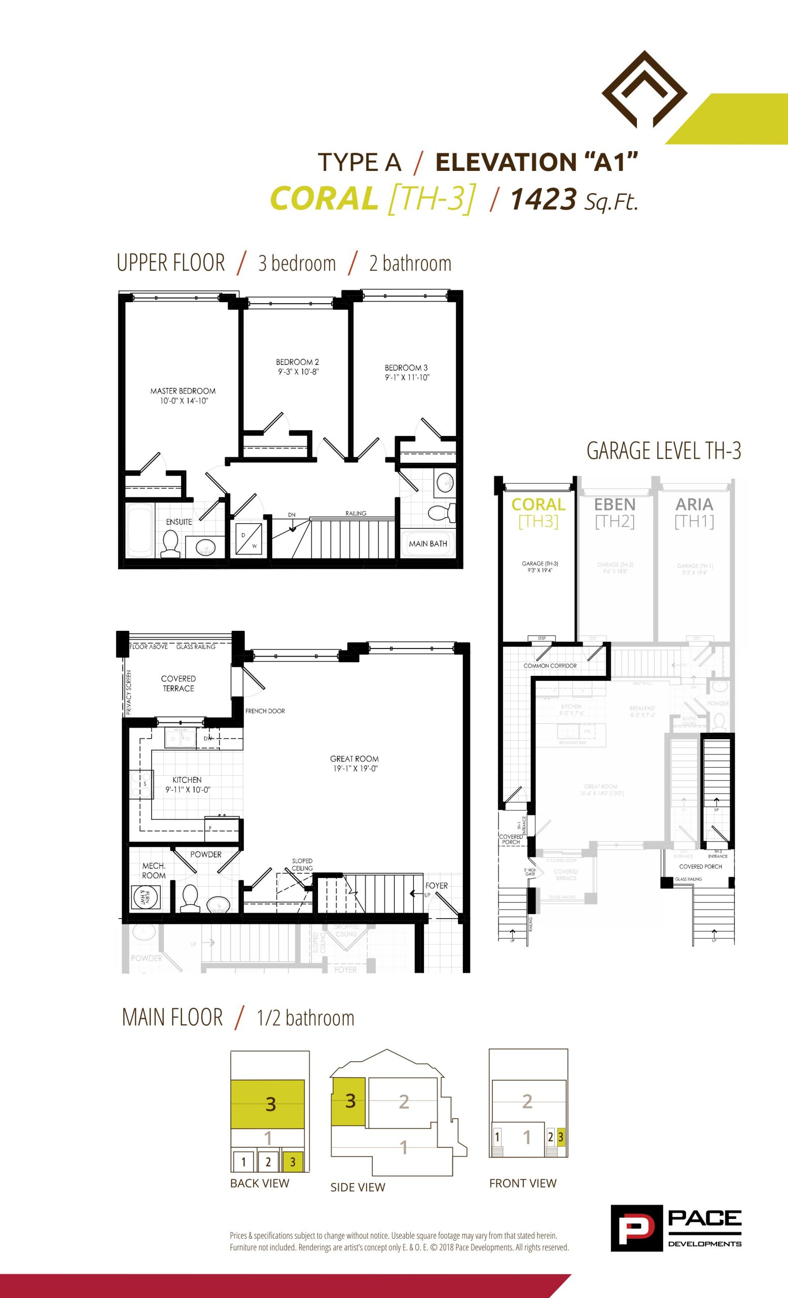 Coral - Elevation A1 floor plan