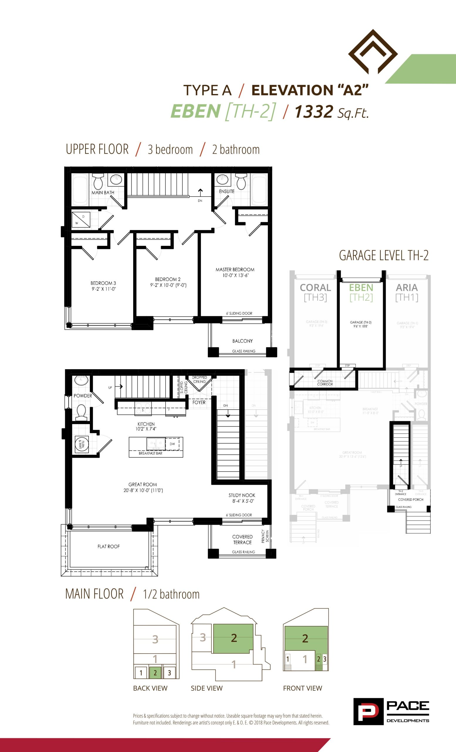 Eben - Elevation A2 floor plan
