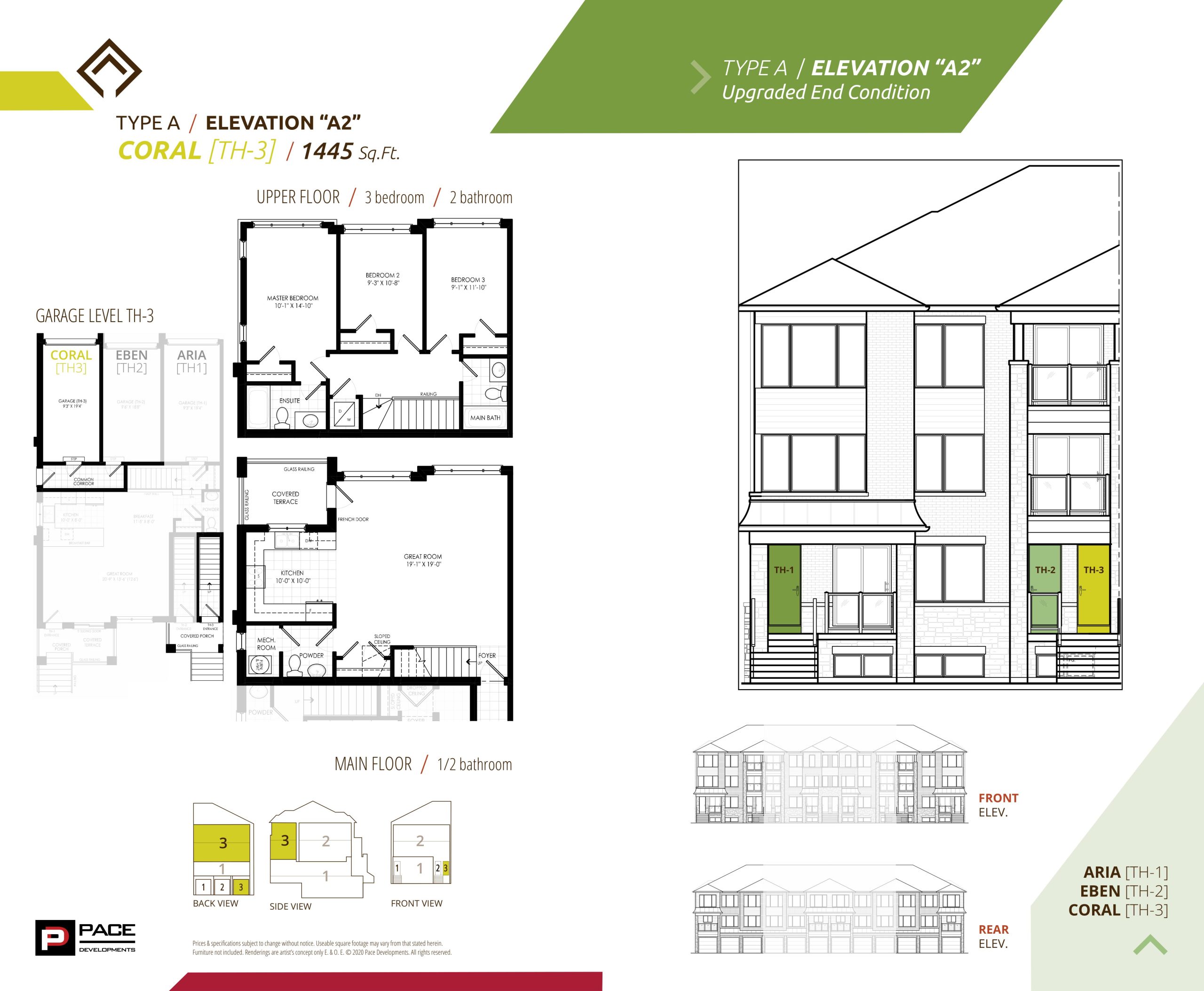 Coral - Elevation A2 floor plan