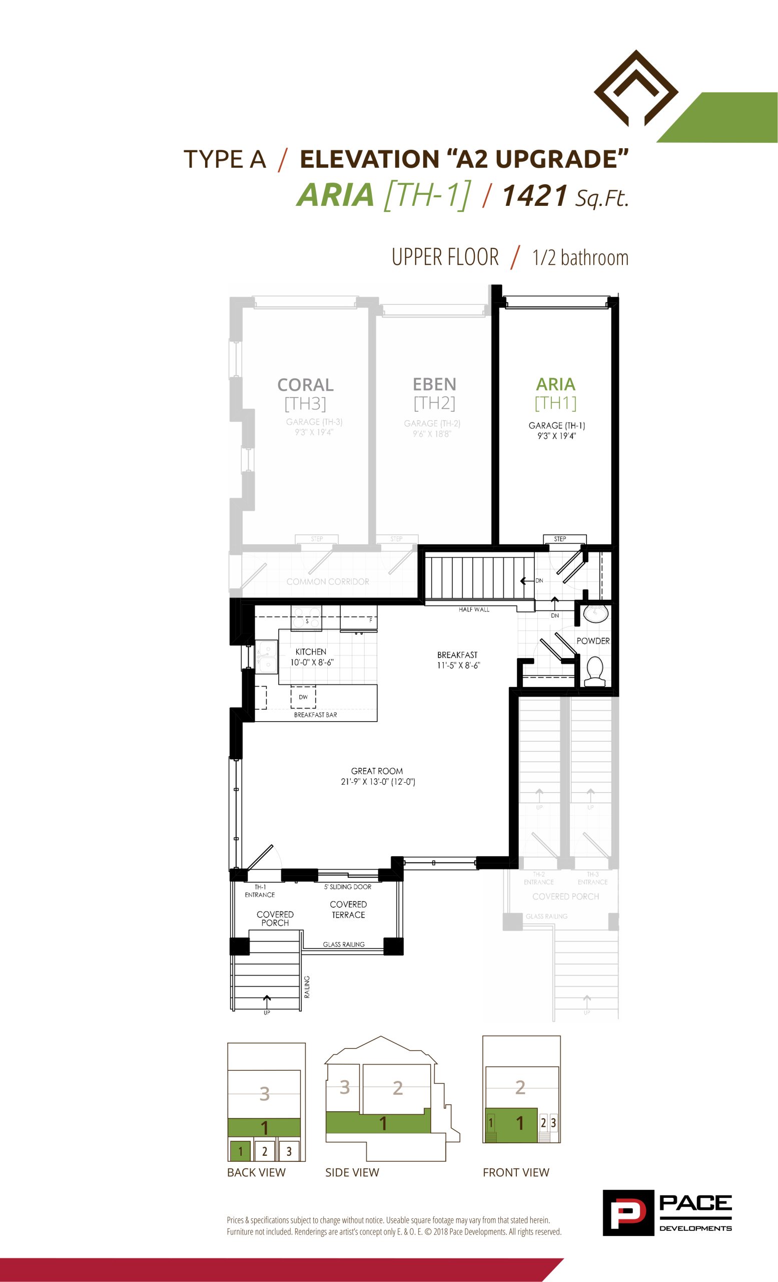 Aria - Elevation A2 Upgrade (2/2) floor plan