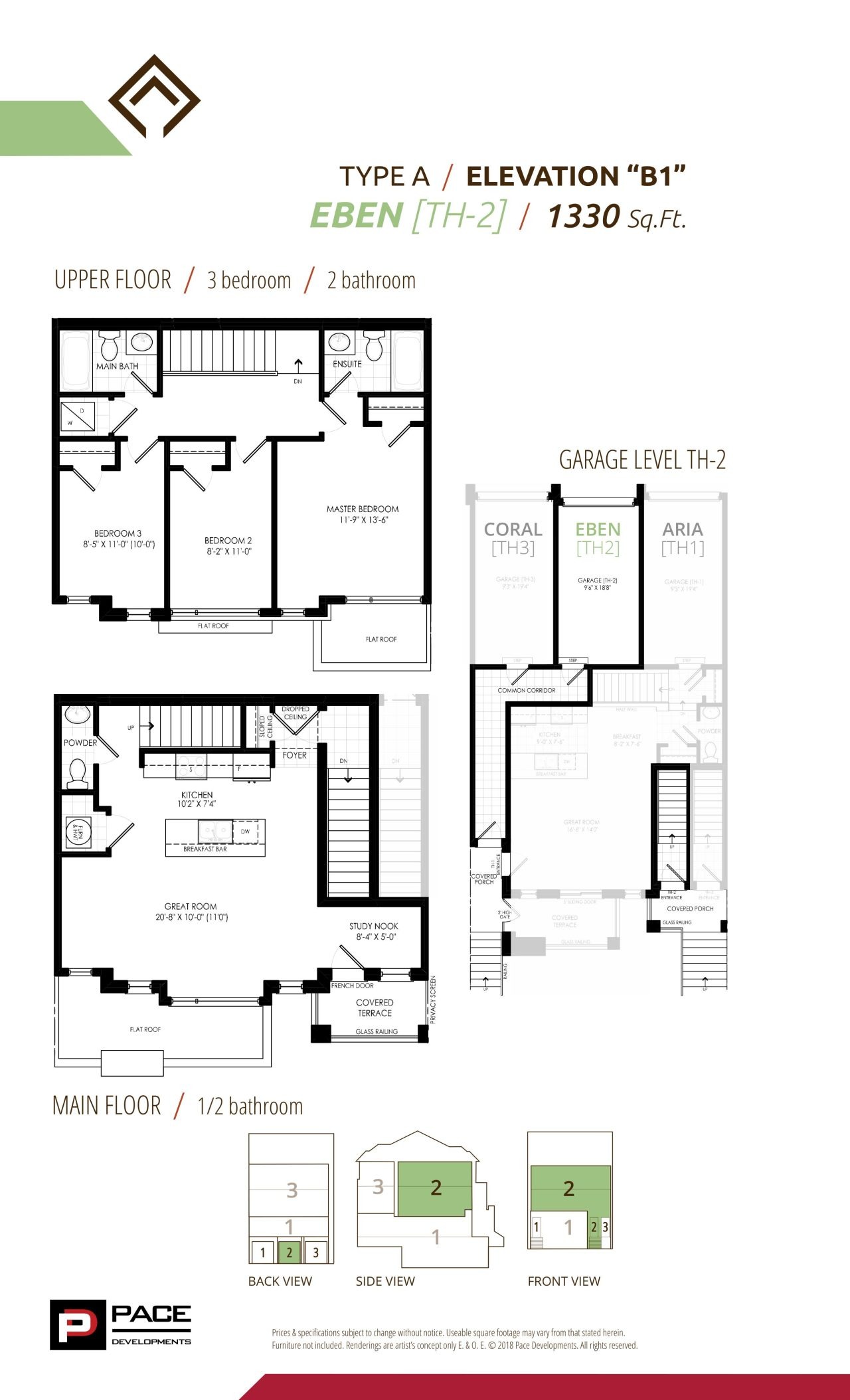 Eben - Elevation B1 floor plan