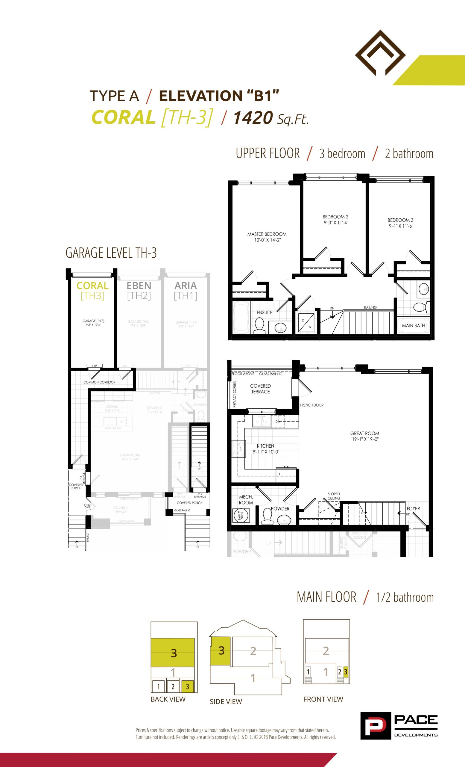 Coral - Elevation B1 floor plan