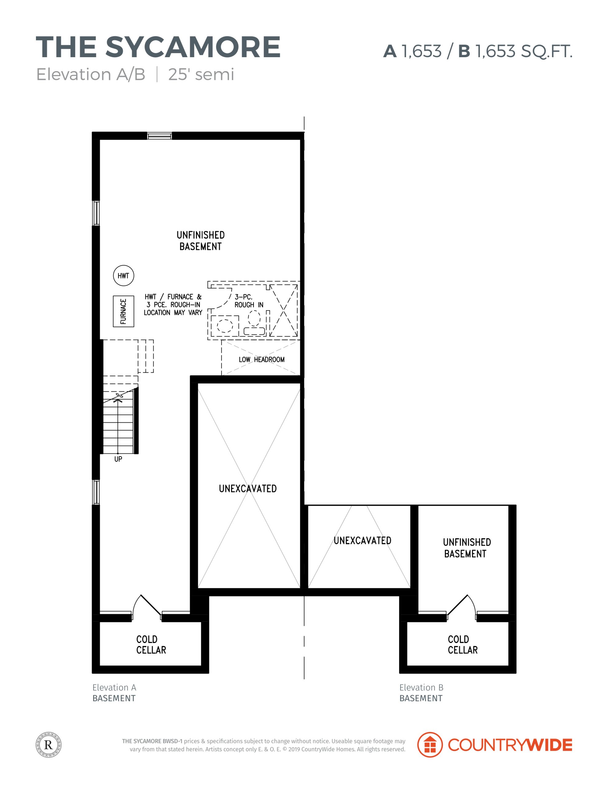 The Sycamore - Elevation A/B (3/3) floor plan