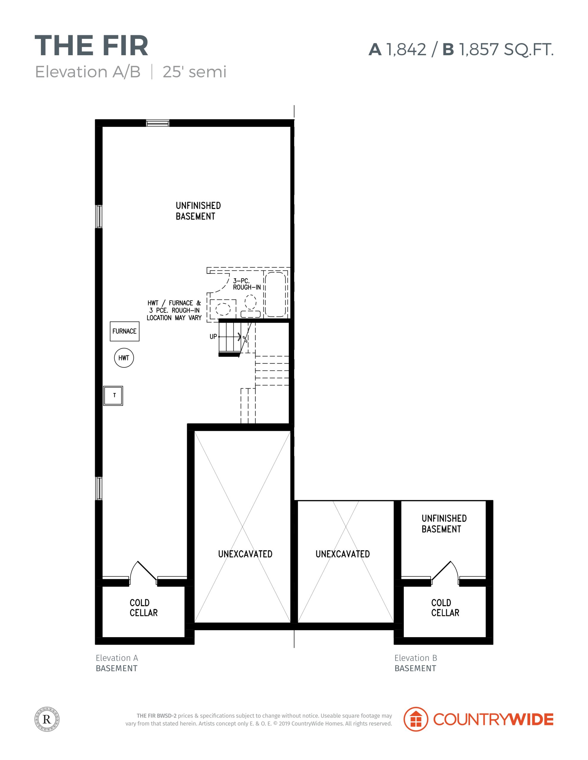 The Fir - Elevation A/B (3/3) floor plan