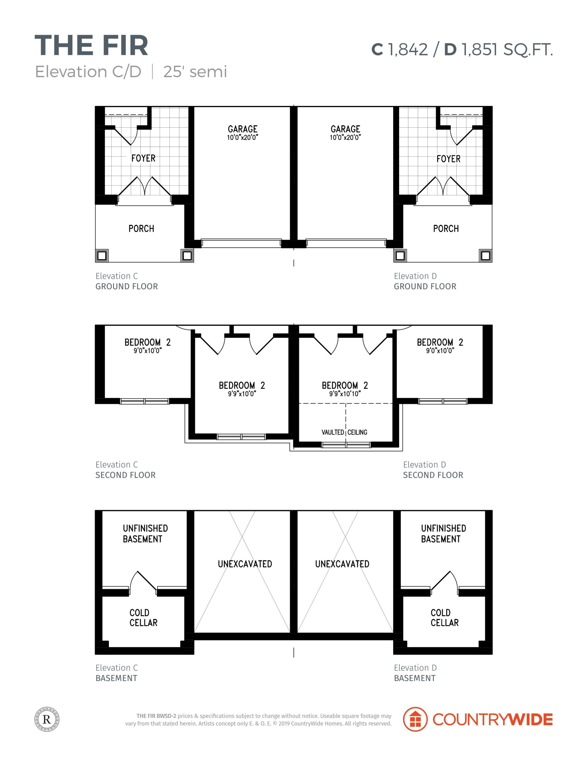 The Fir - Elevation C/D floor plan