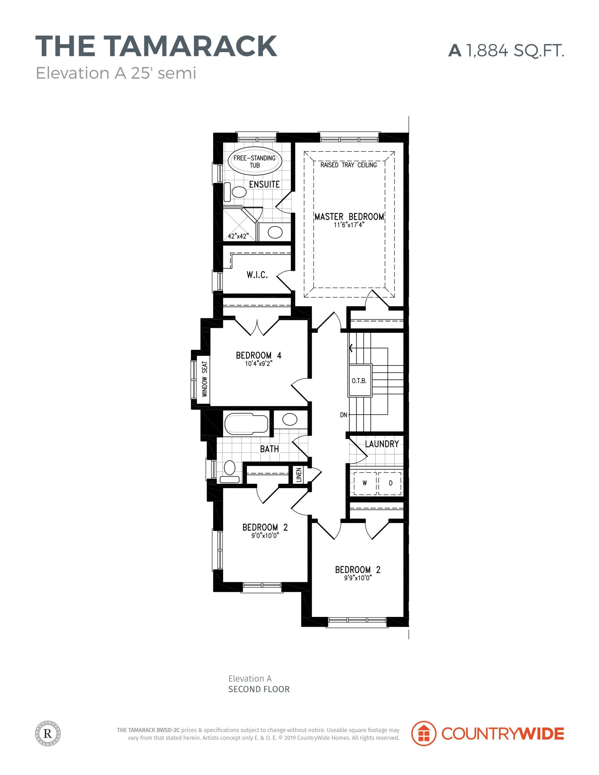The Tamarack - Elevation A (2/3) floor plan