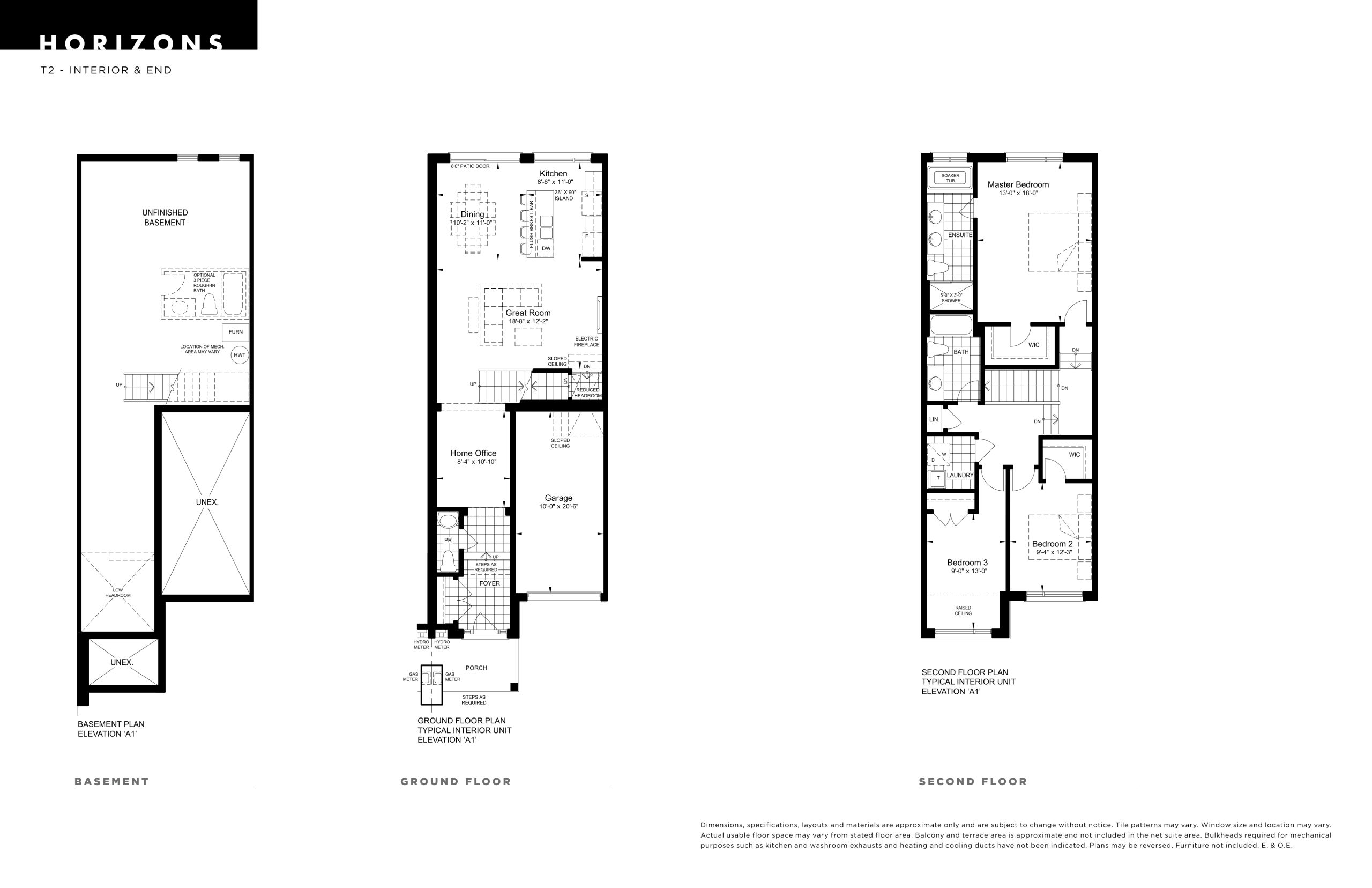T2 - Interior & End floor plan