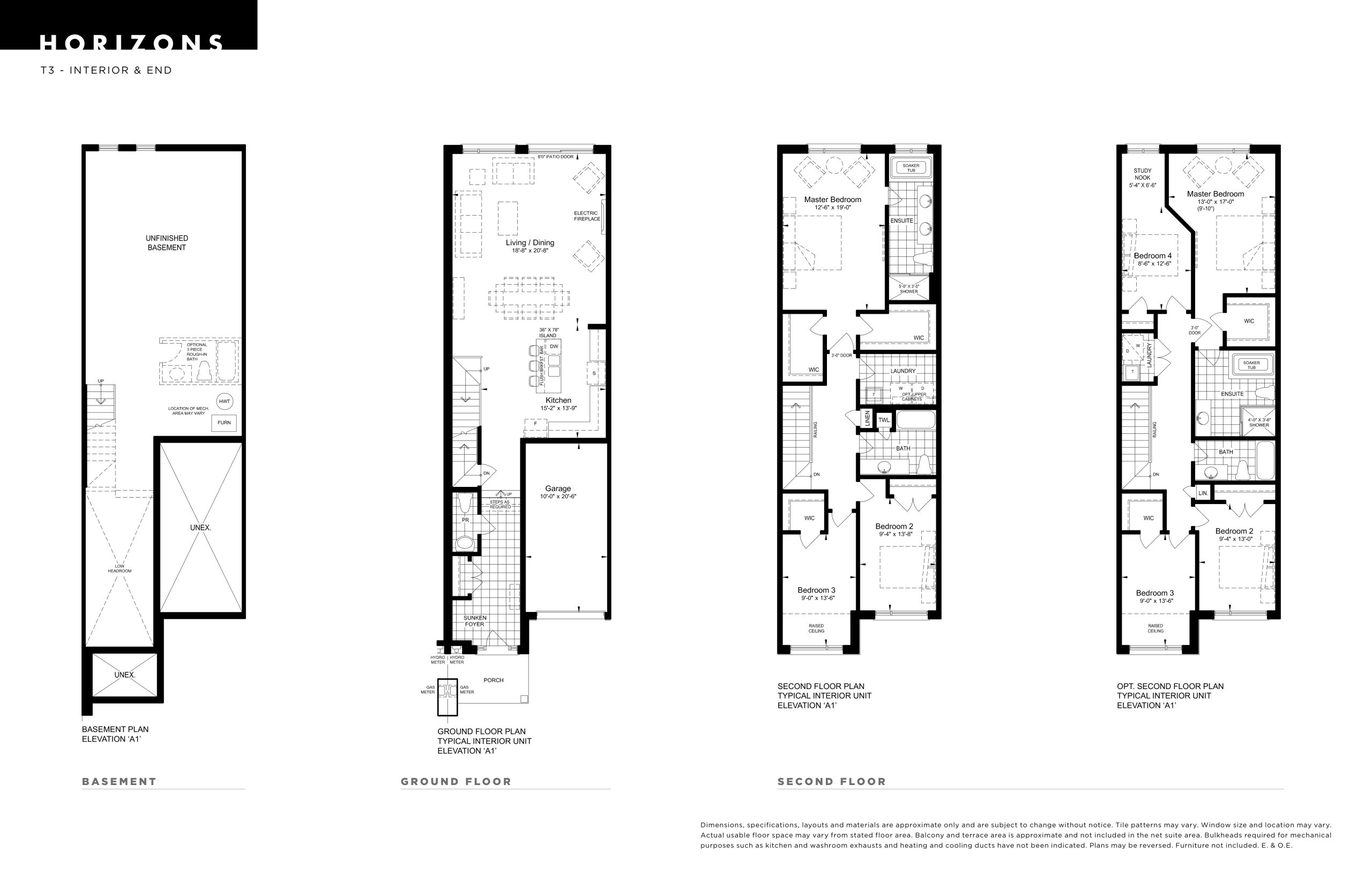T3 - Interior & End floor plan