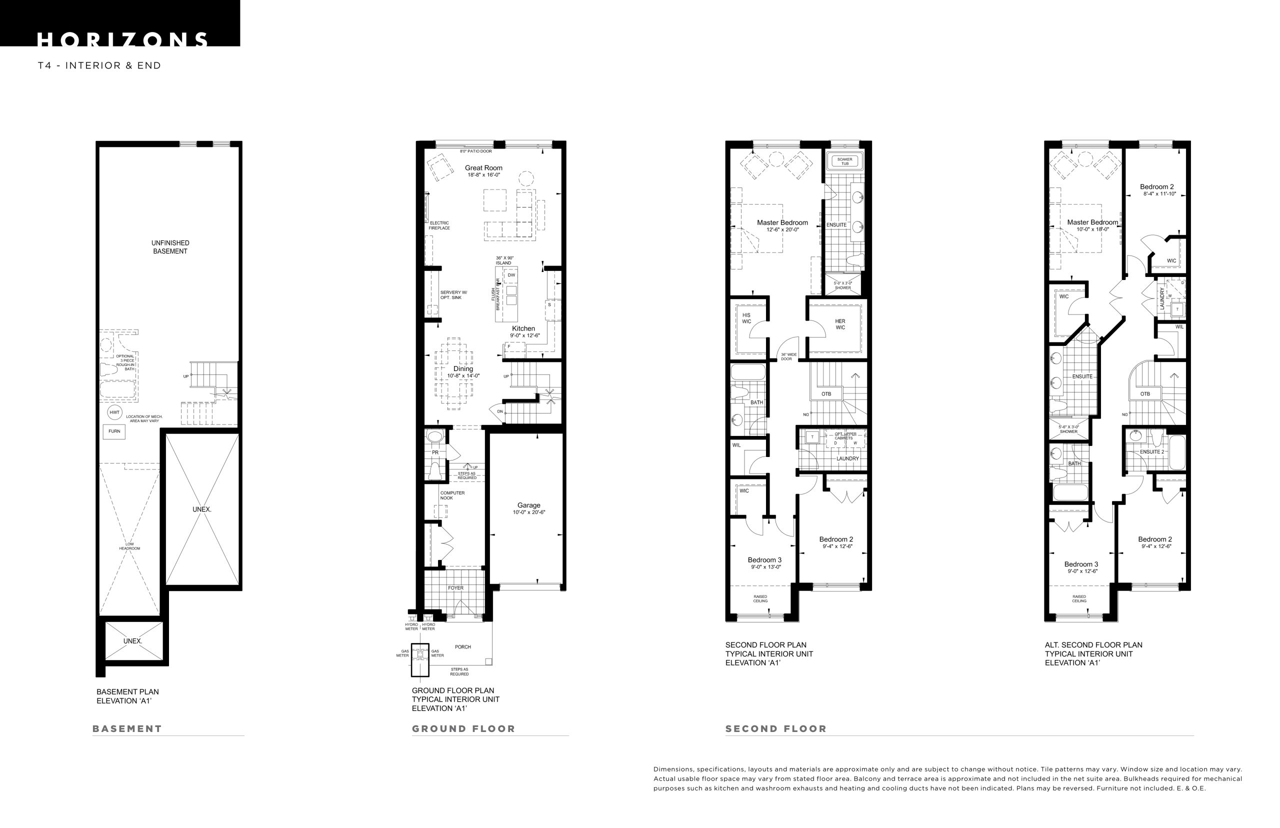 T4 - Interior & End floor plan