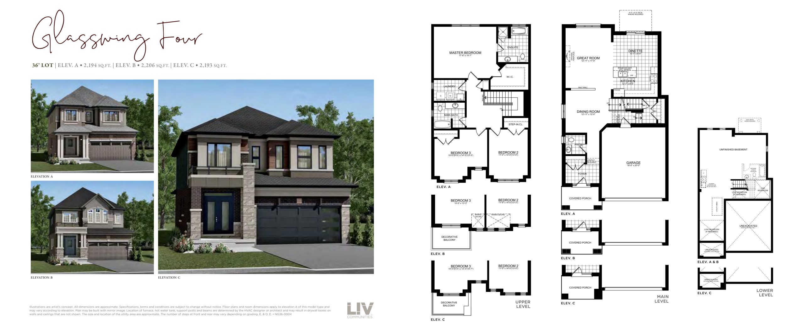 Glasswing Four Elev A floor plan