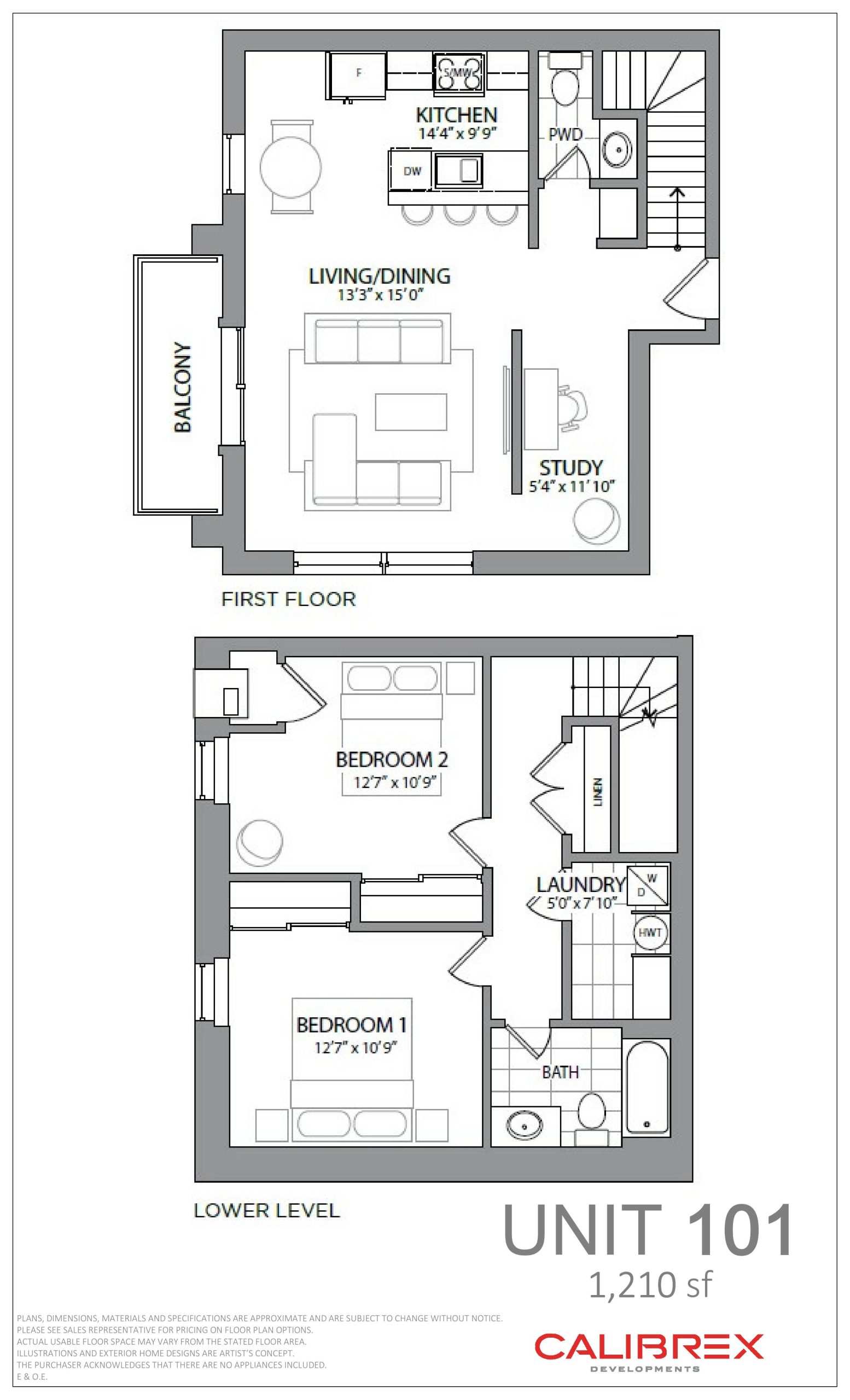 Unit 101 floor plan