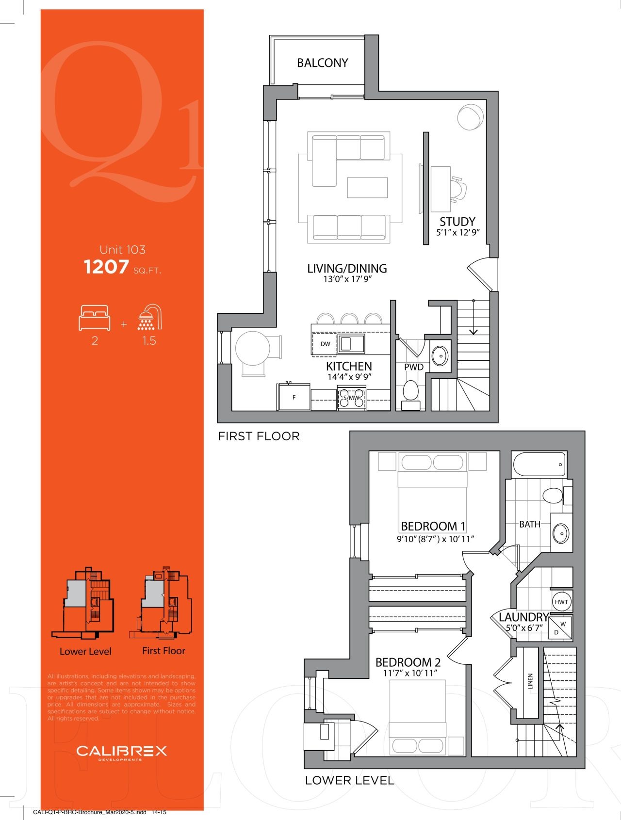 Unit 103 floor plan