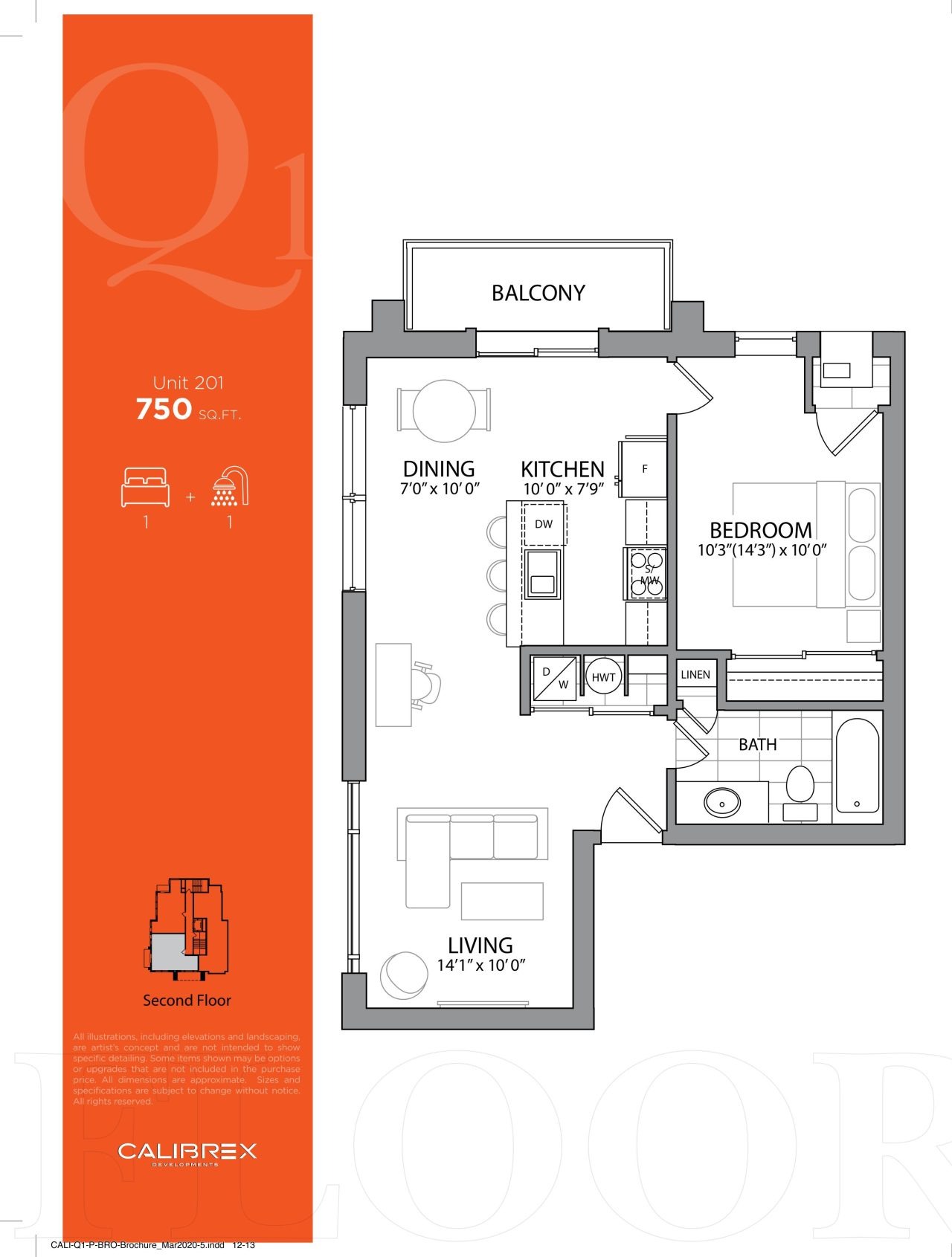 Unit 201 floor plan