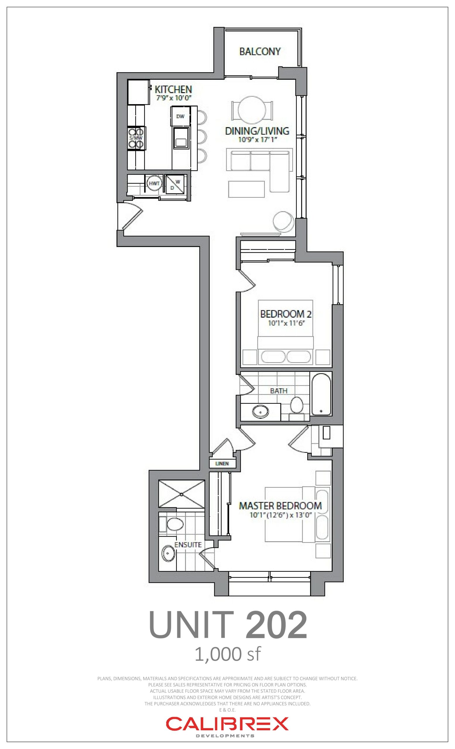 Unit 202 floor plan