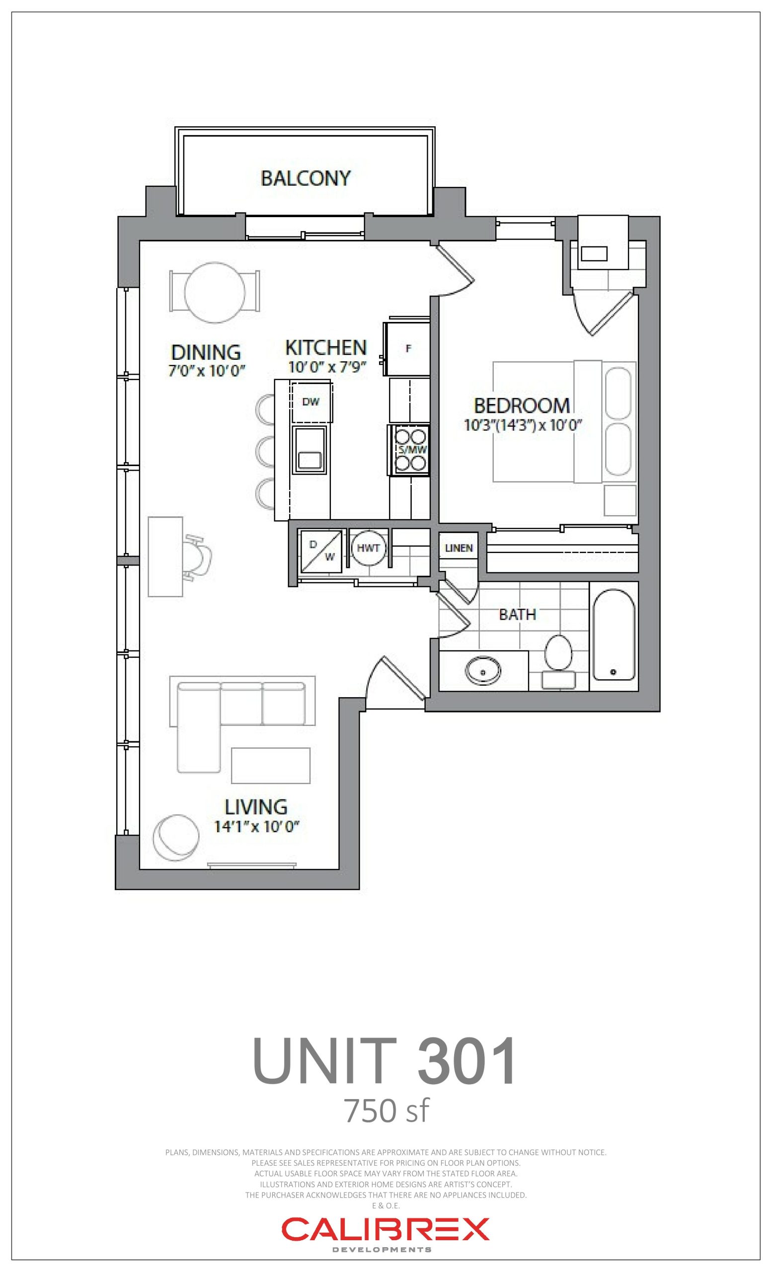 Unit 301 floor plan