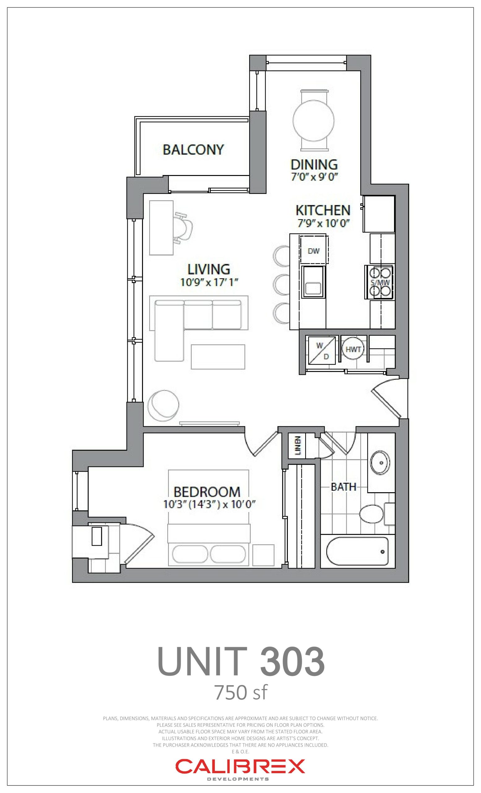 Unit 303 floor plan