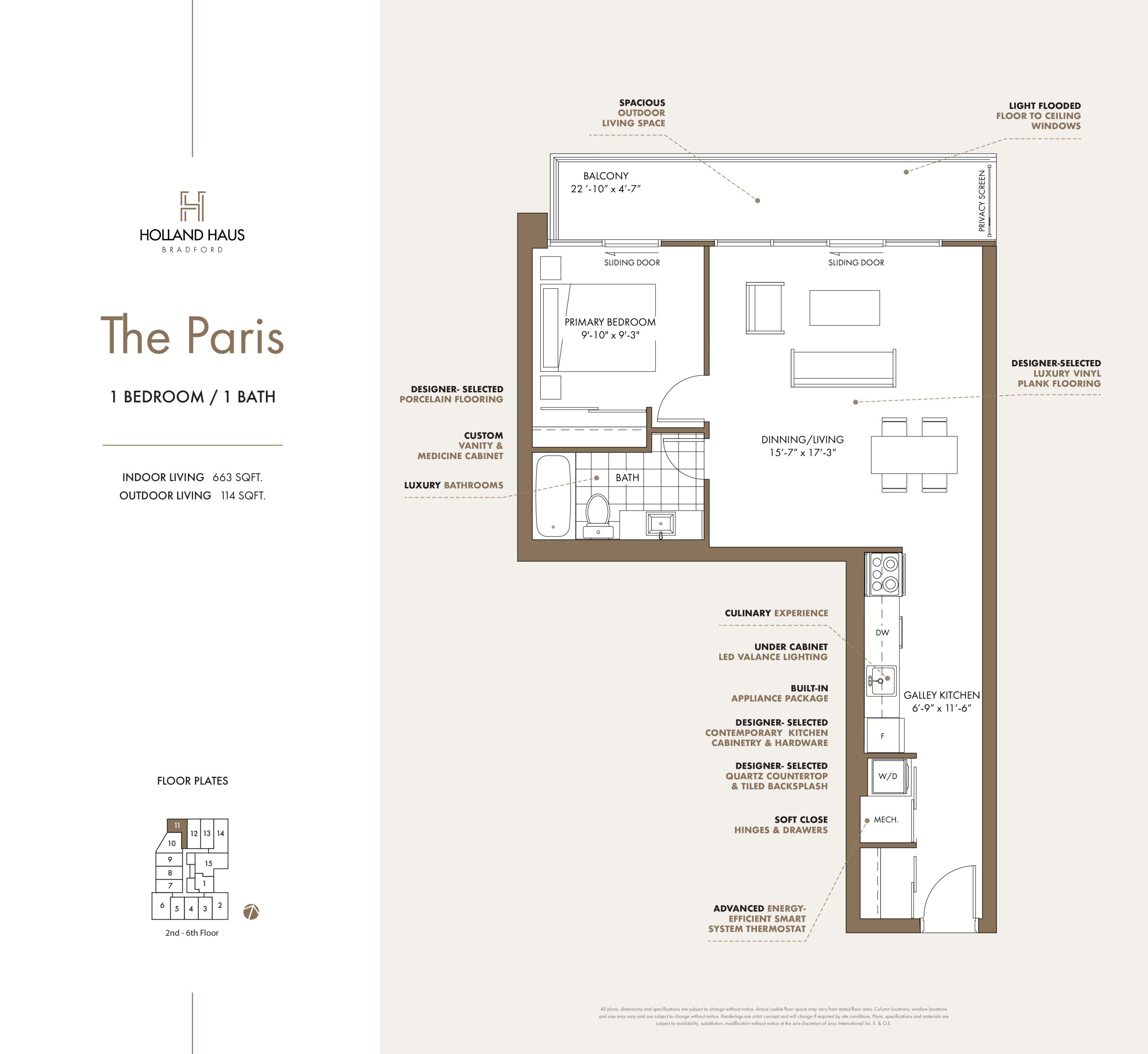 The Paris floor plan