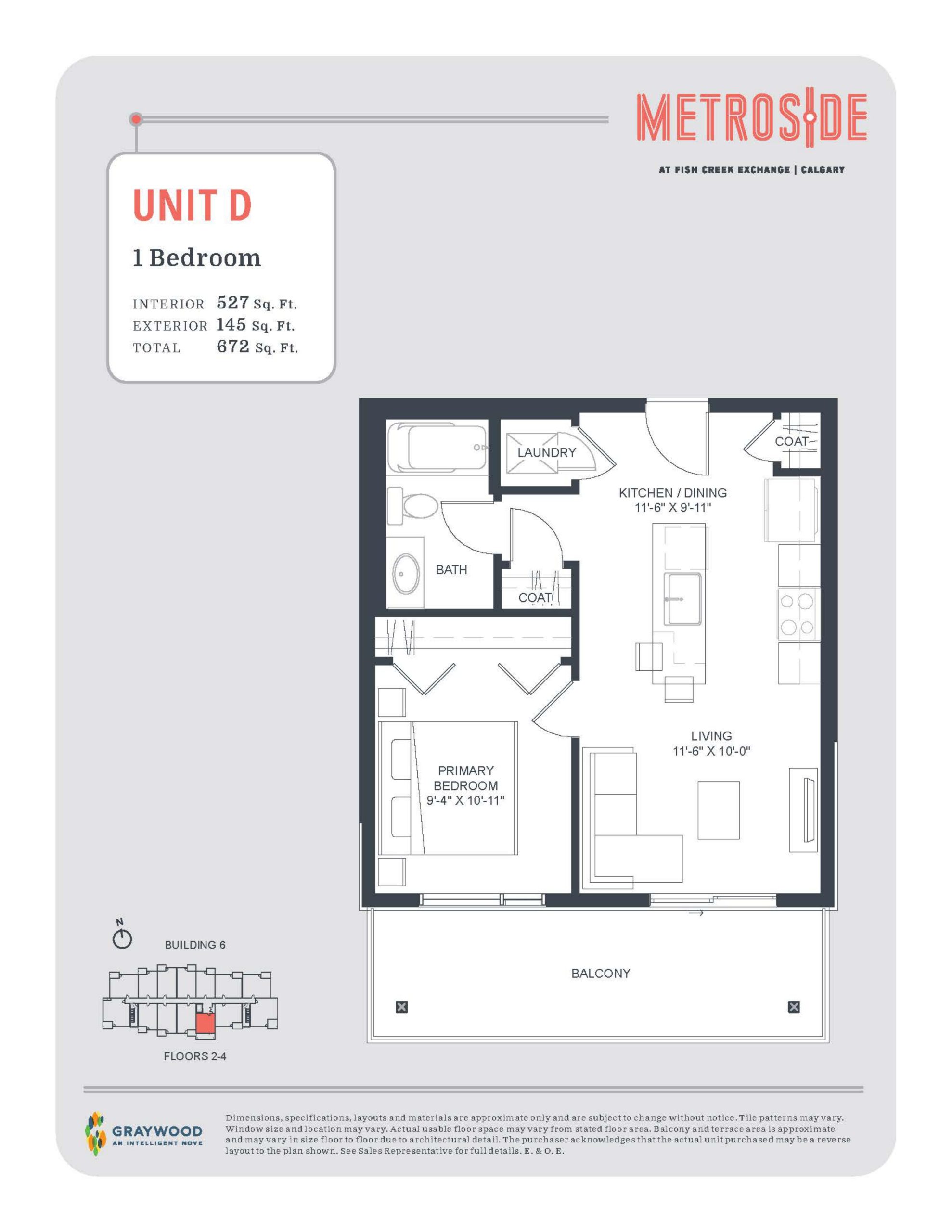 Unit D floor plan