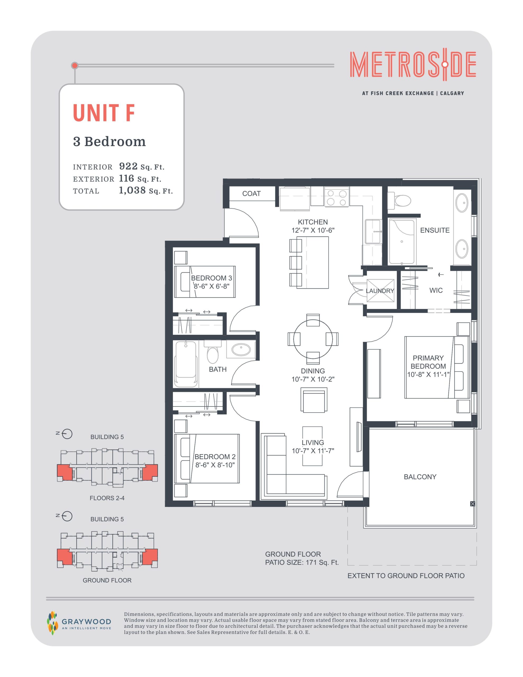 Unit F floor plan