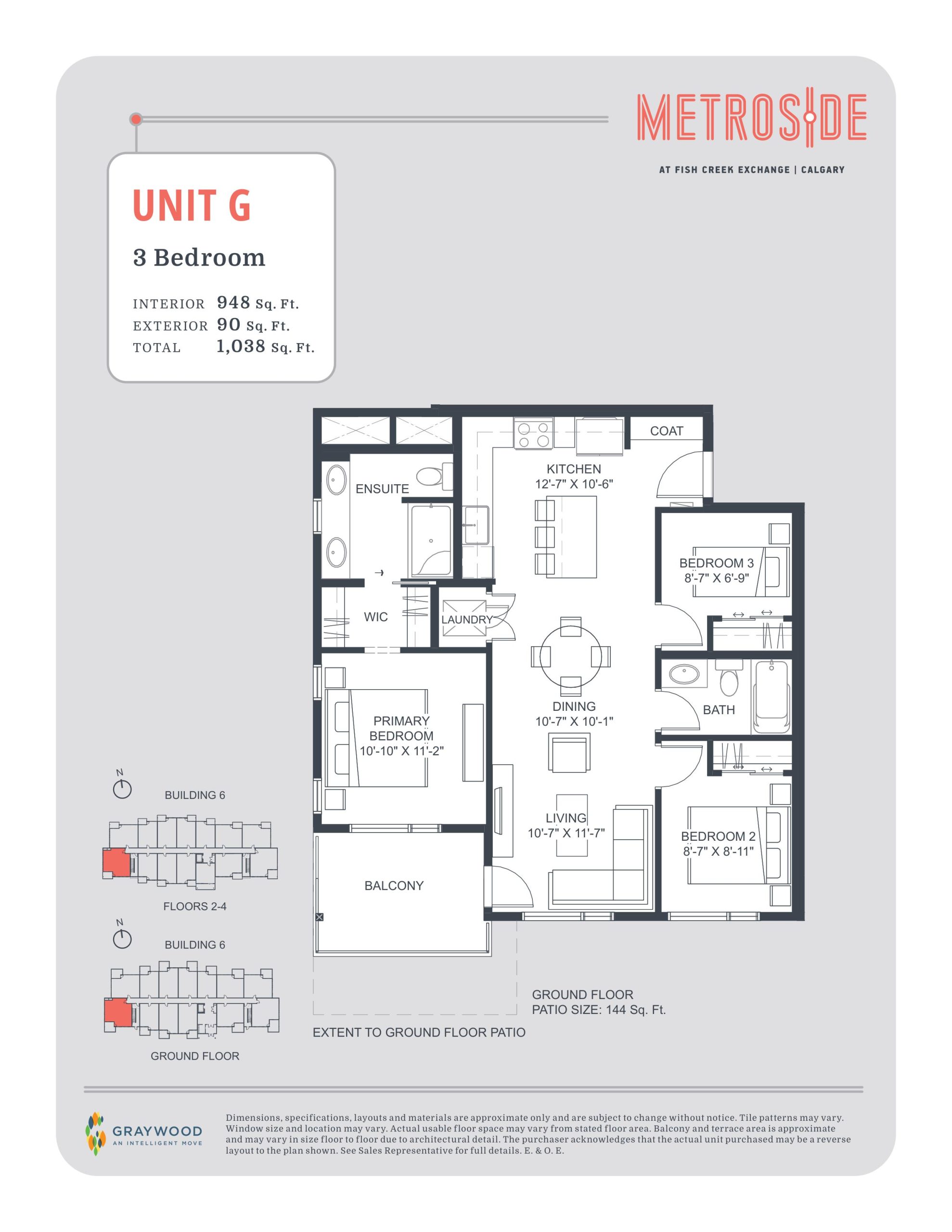 Unit G floor plan