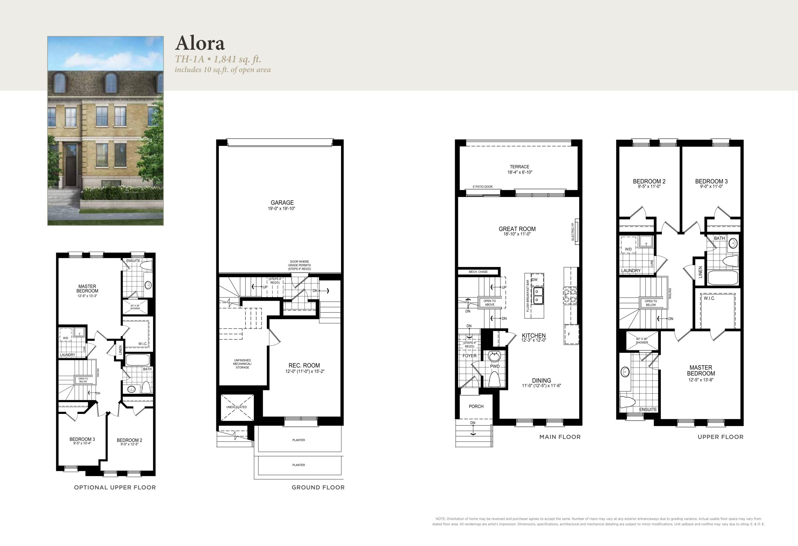 Alora TH-1A floor plan