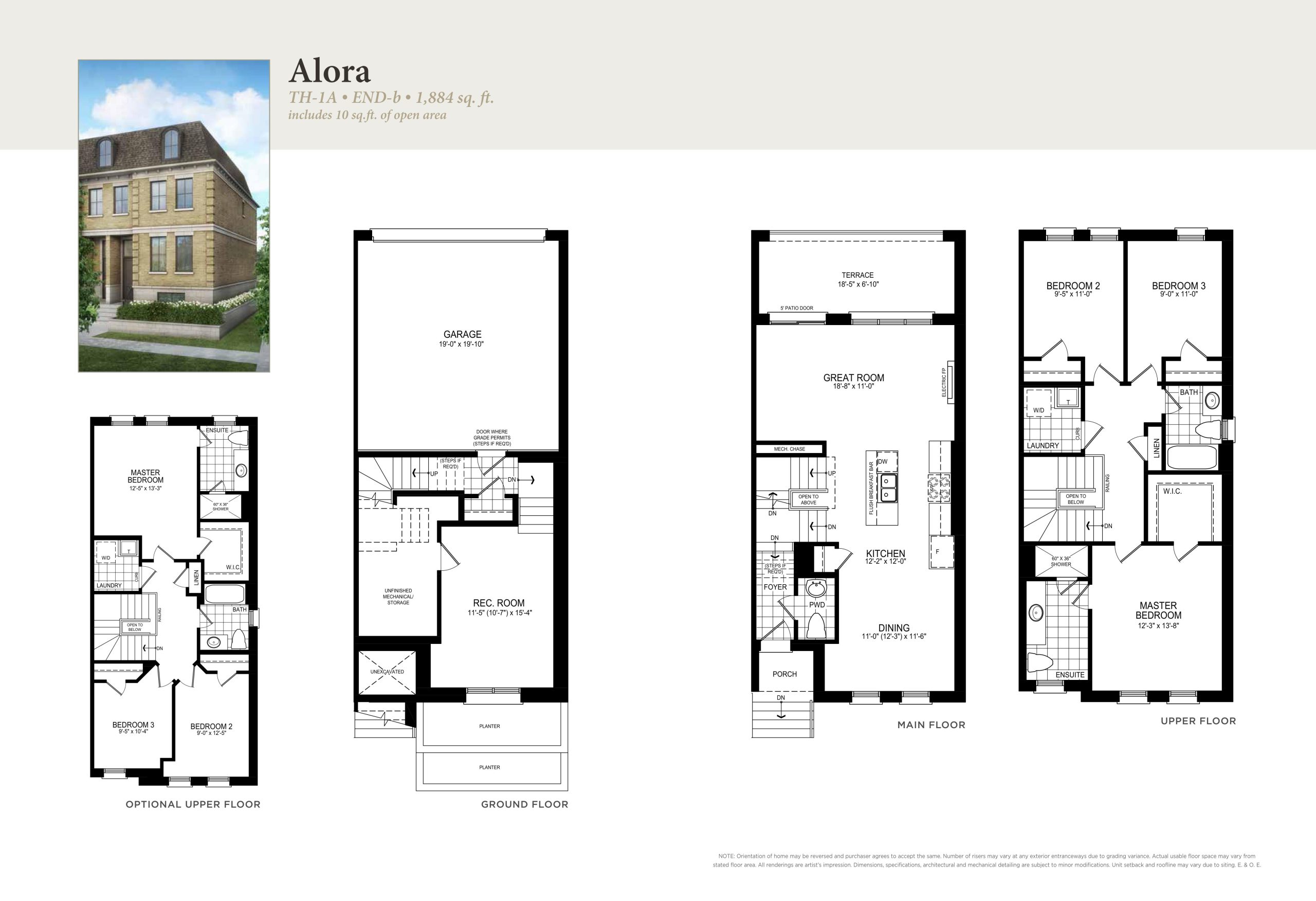 Alora TH-1A End b floor plan