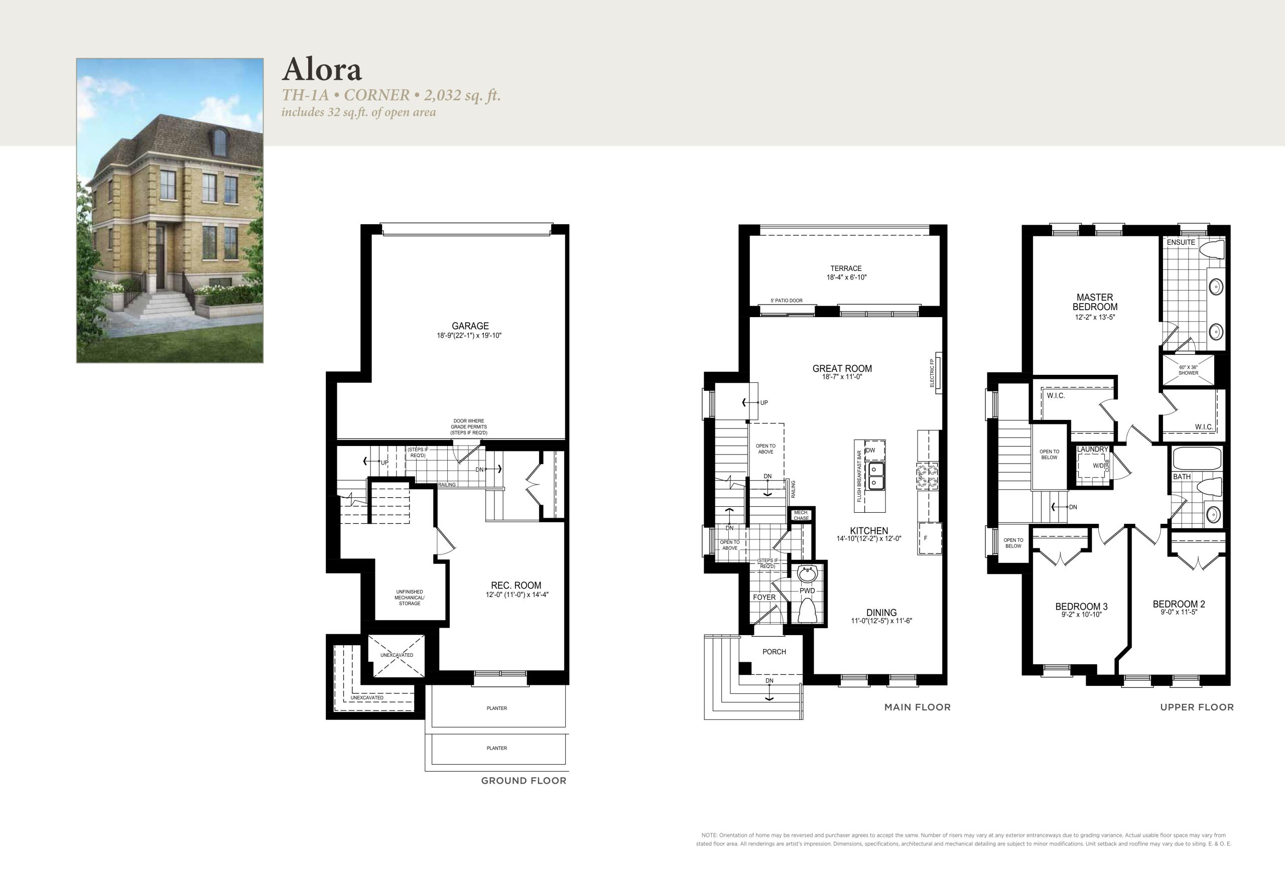Alora TH-1A Corner floor plan