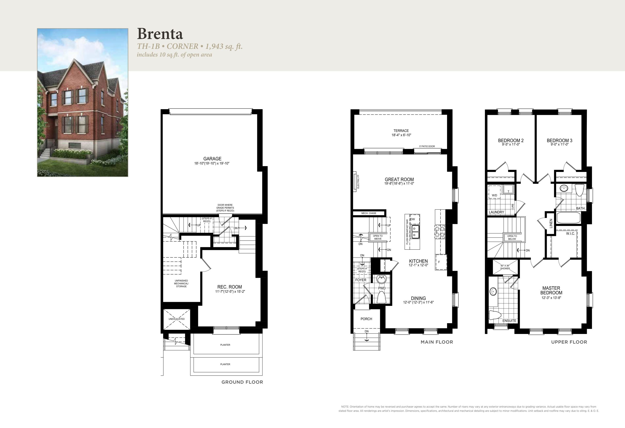 Brenta TH-1B Corner floor plan