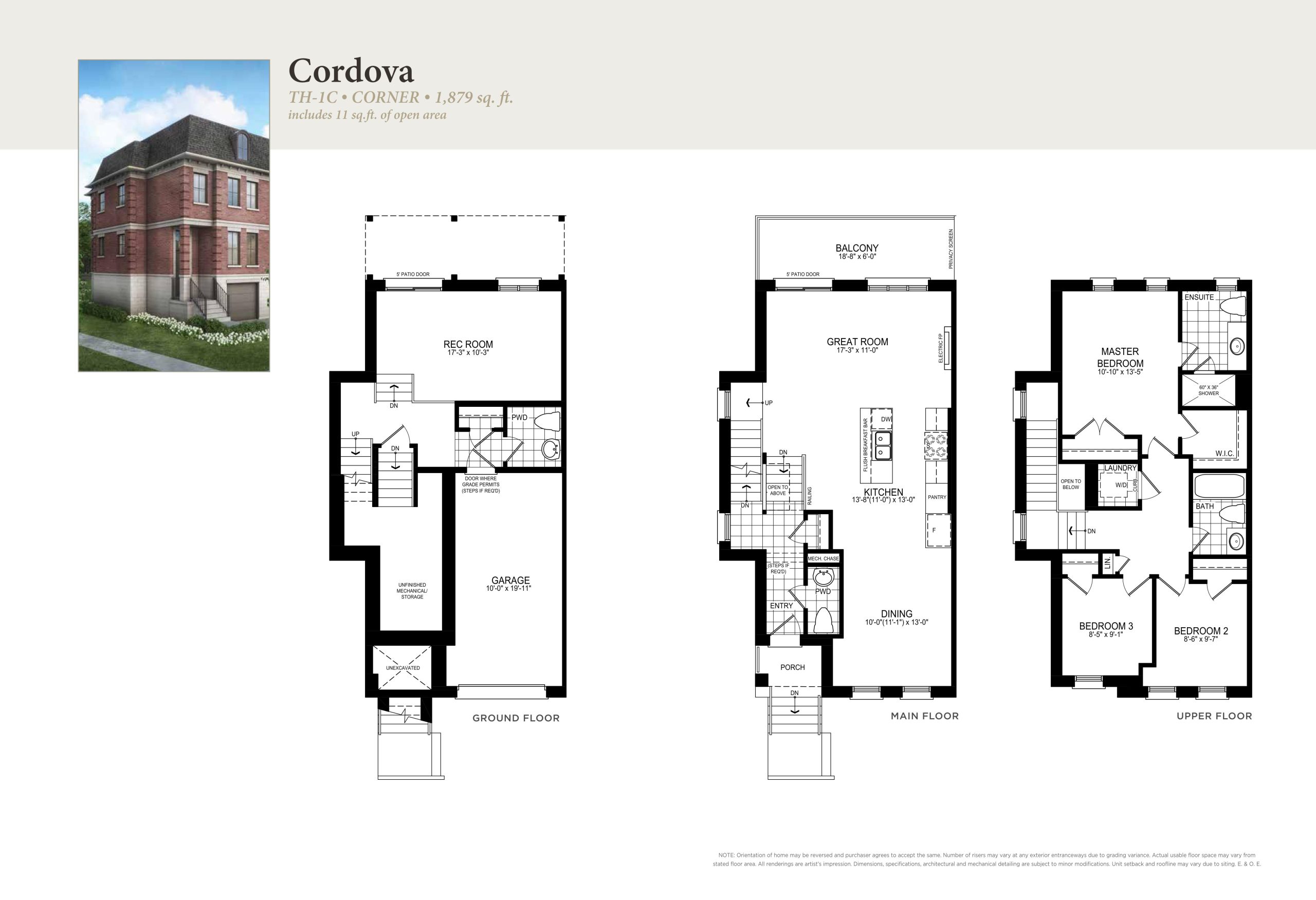 Cordova TH-1C Corner floor plan