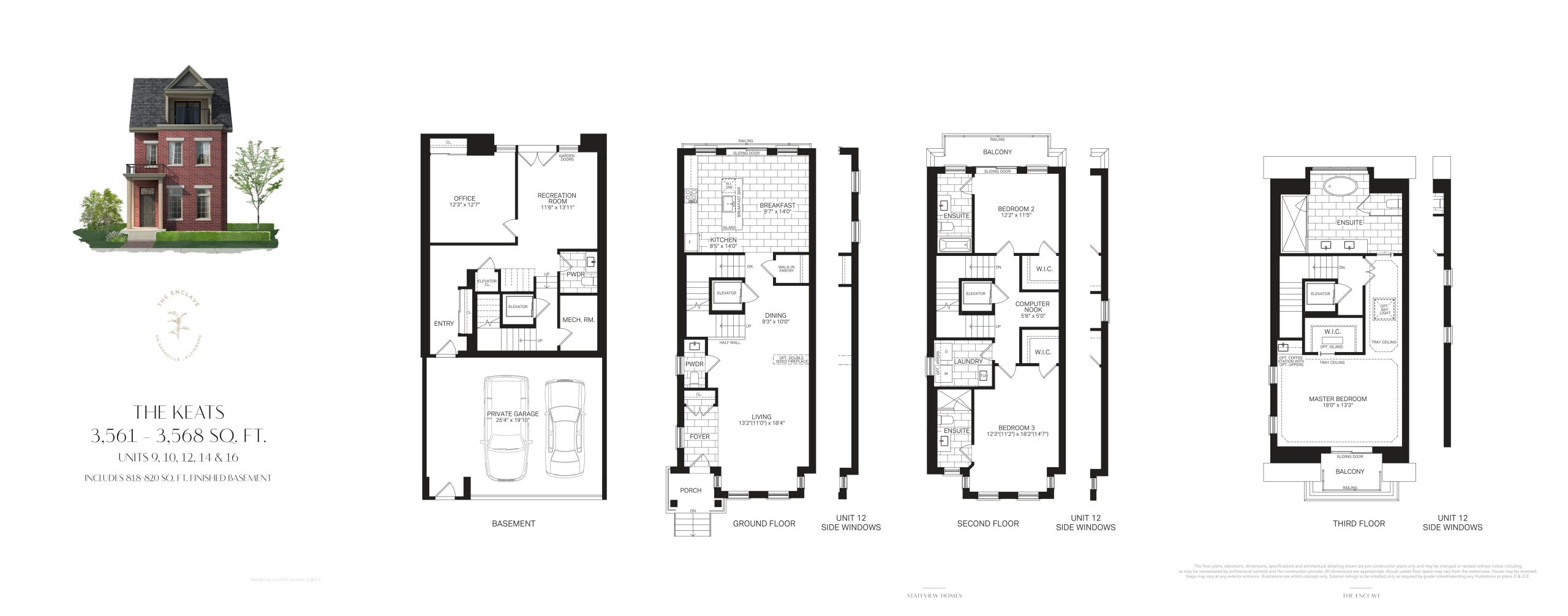 Units 9,10,12,13 & 16 - The Keats floor plan