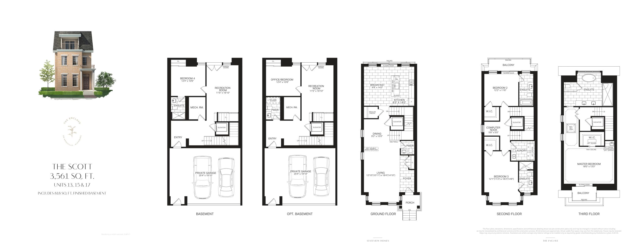 Units 13,15 & 17 - The Scott floor plan