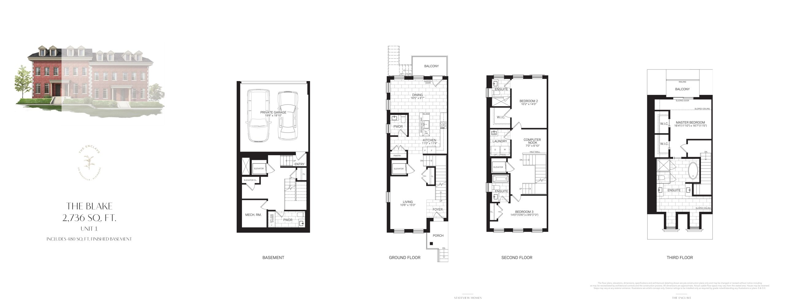 Unit 1 - The Blake floor plan