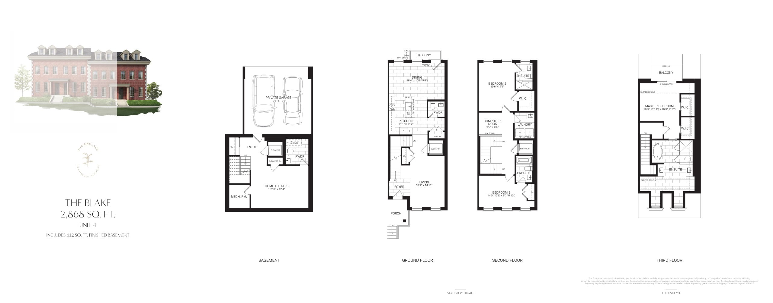 Unit 4 - The Blake floor plan