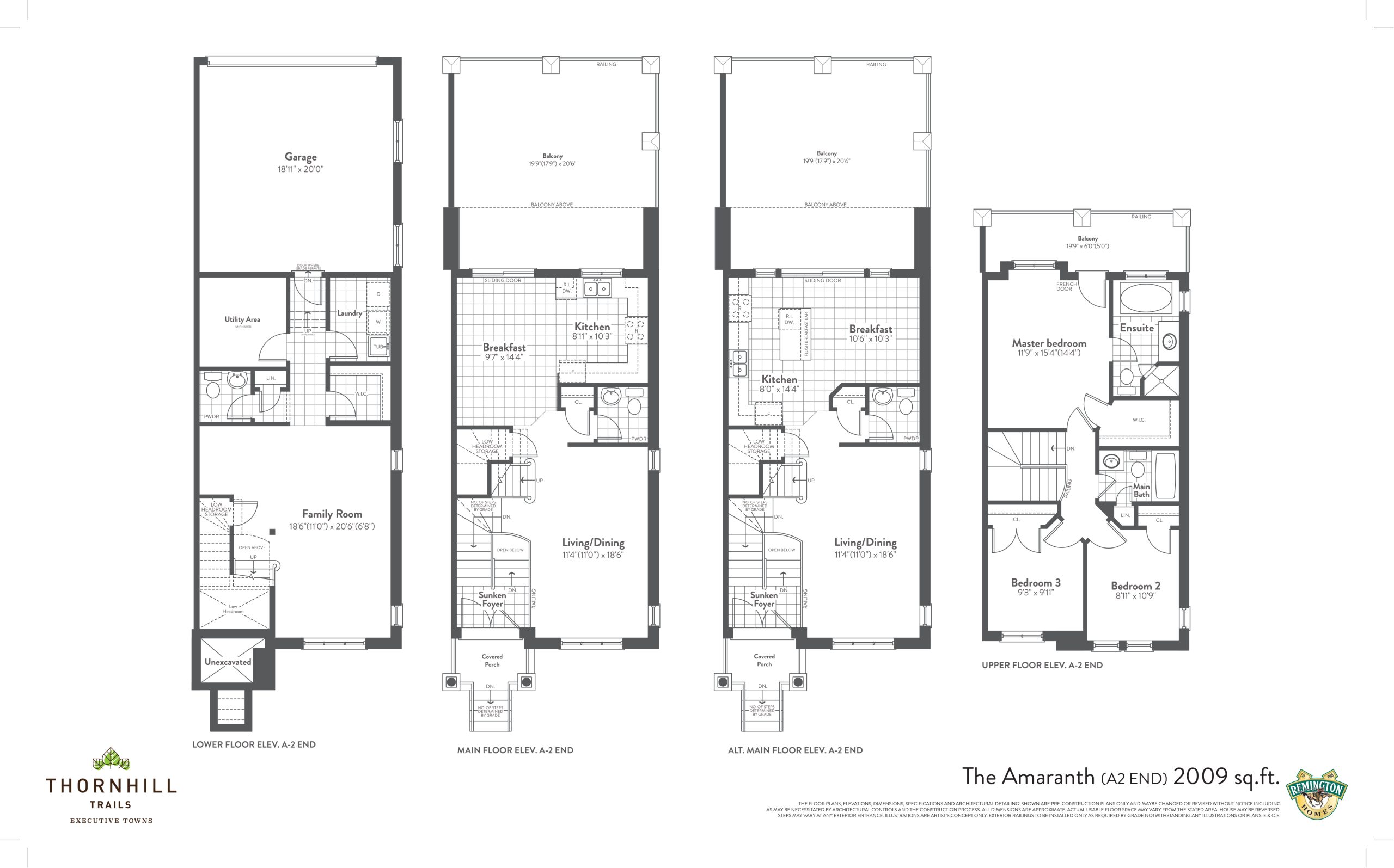 The Amaranth - A2 End floor plan