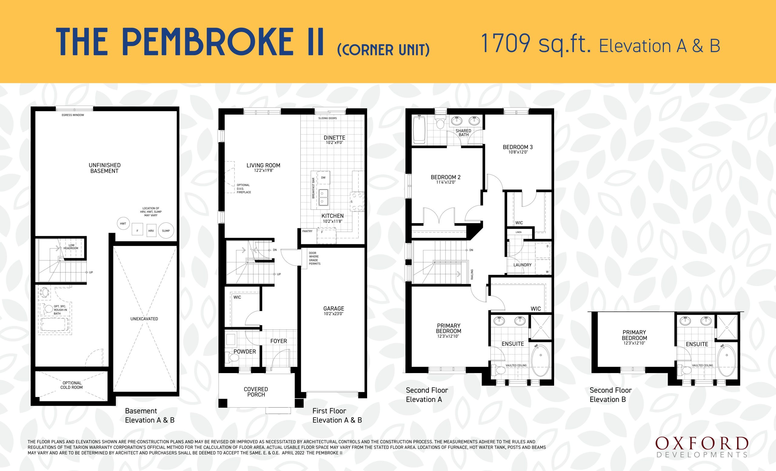 The Pembroke II (Corner Unit) floor plan