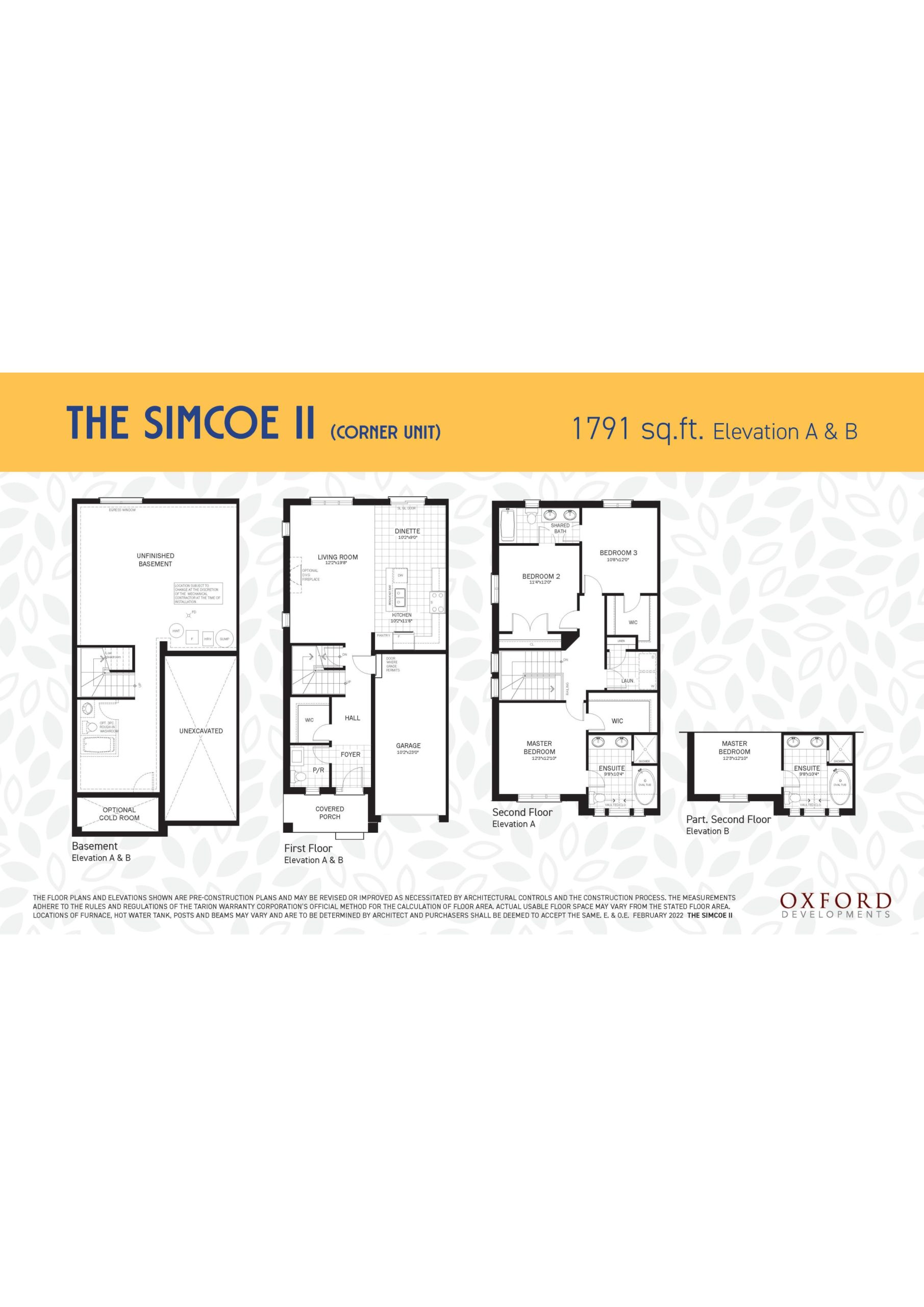 The Simcoe II (Corner Unit) floor plan