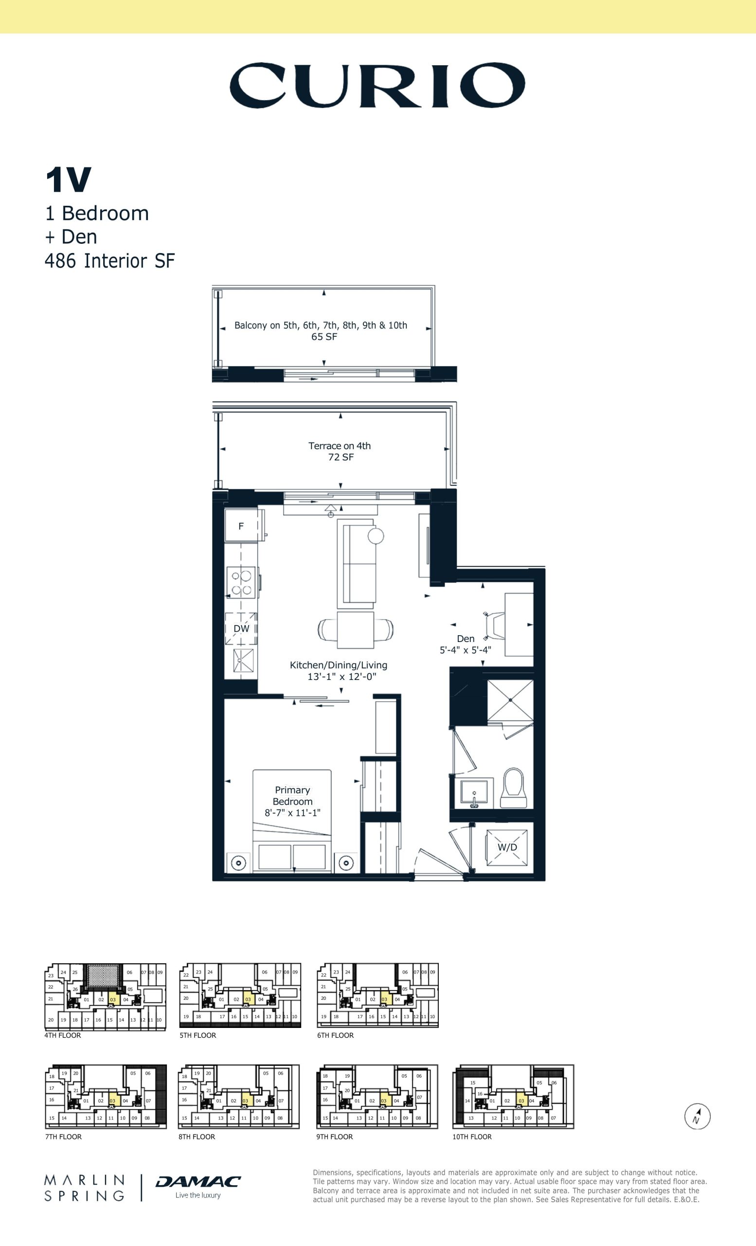 1V floor plan