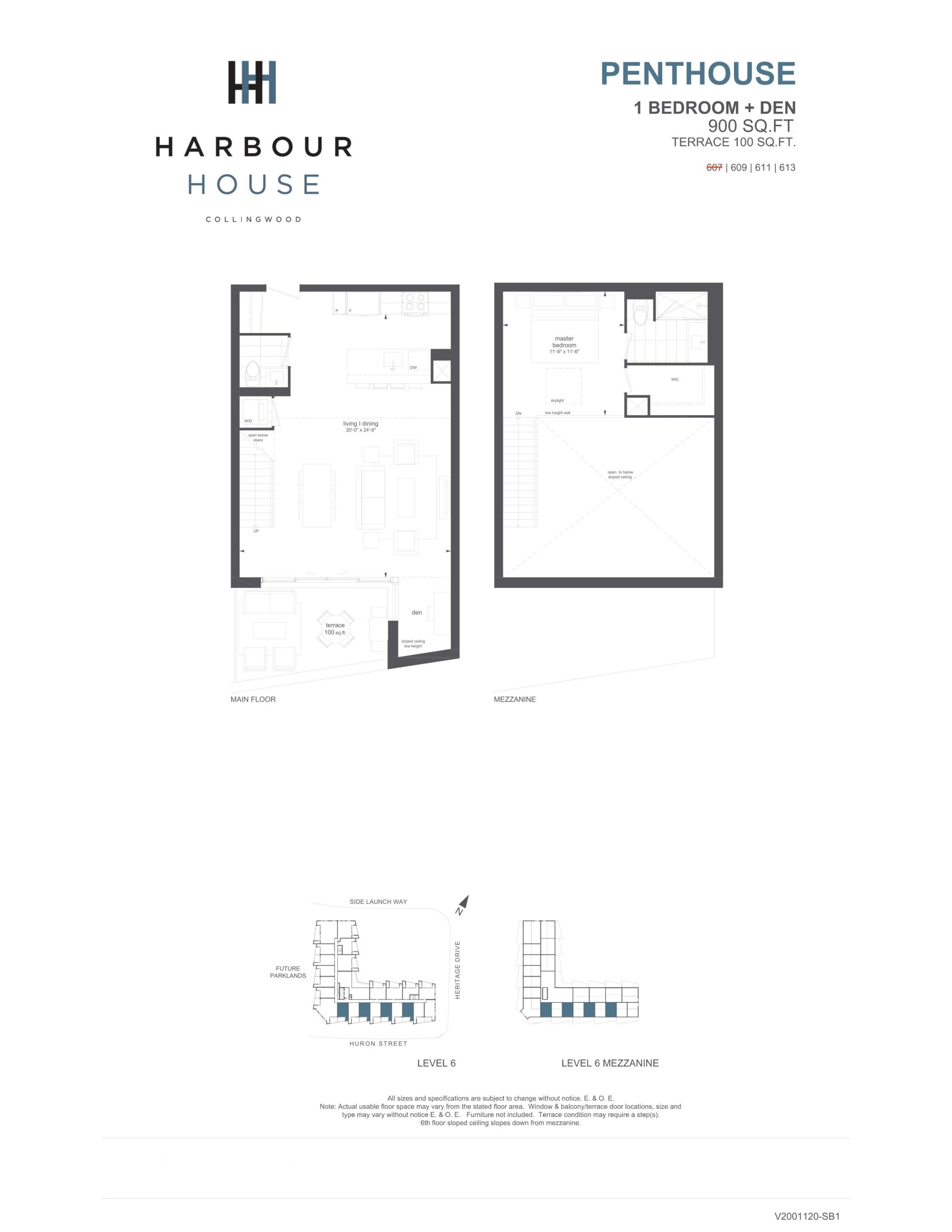 609 | 611 | 613 floor plan