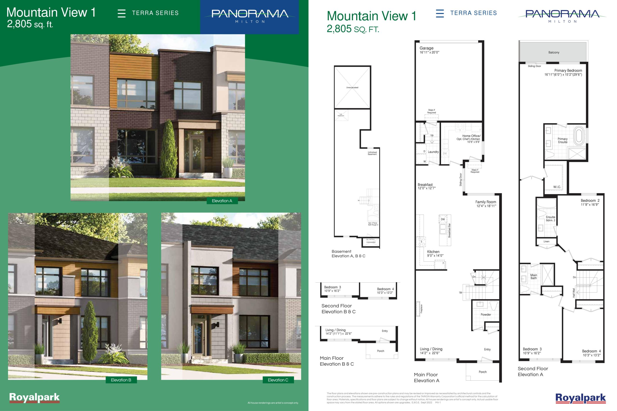Mountain View 1 floor plan