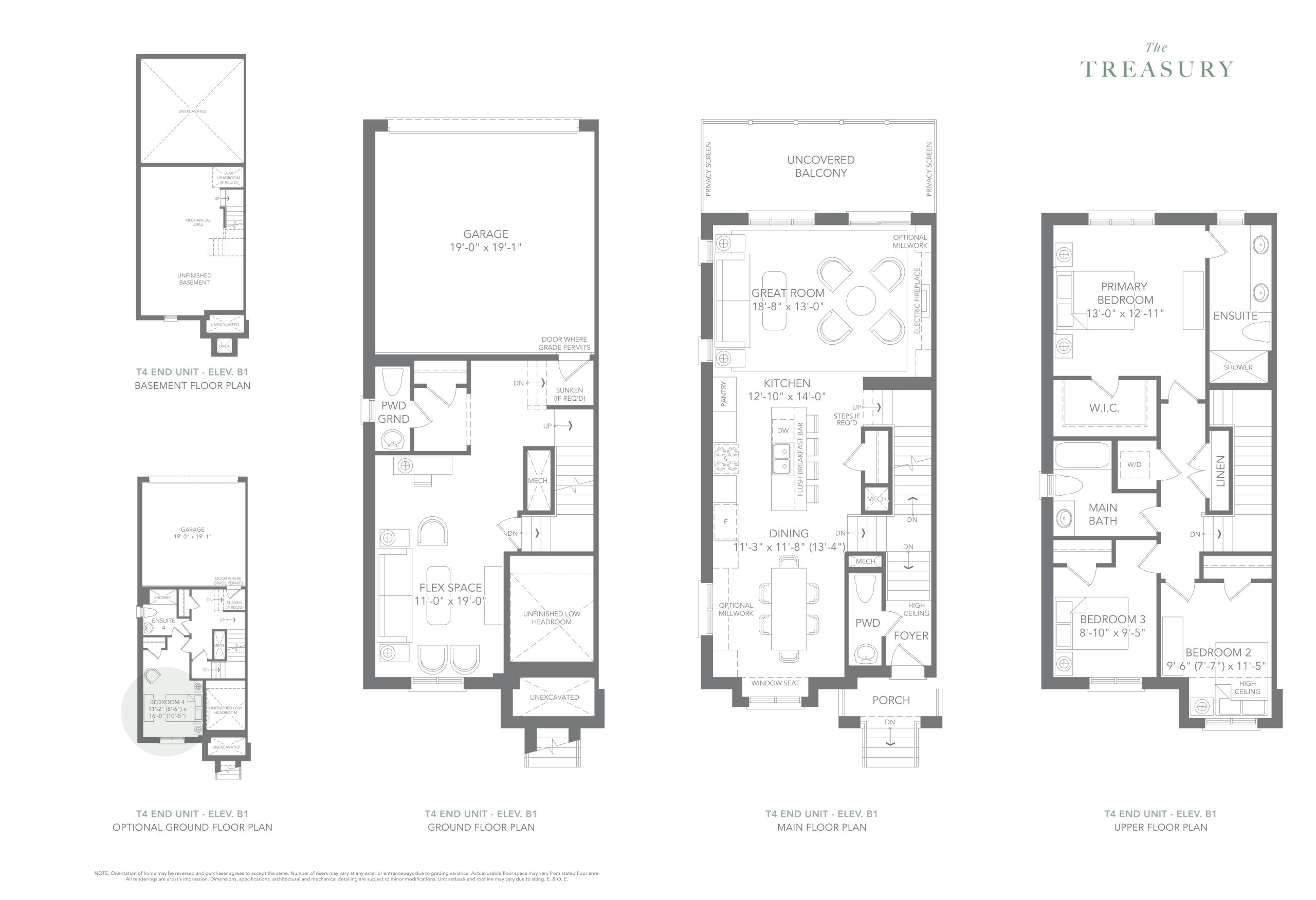 Montrose T4 End Elev. B1 floor plan