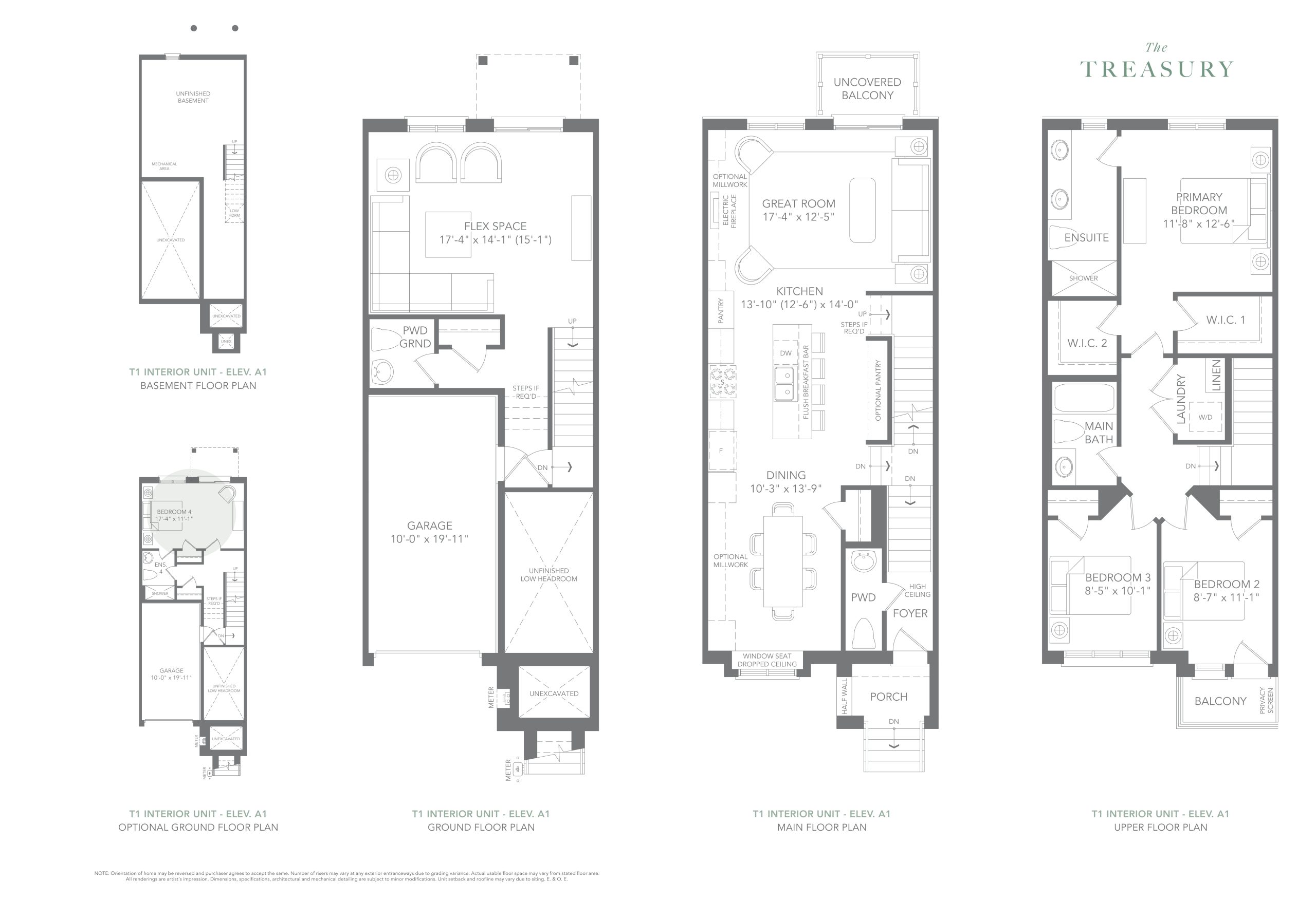 Oakhaven T1 Elev. A1 floor plan